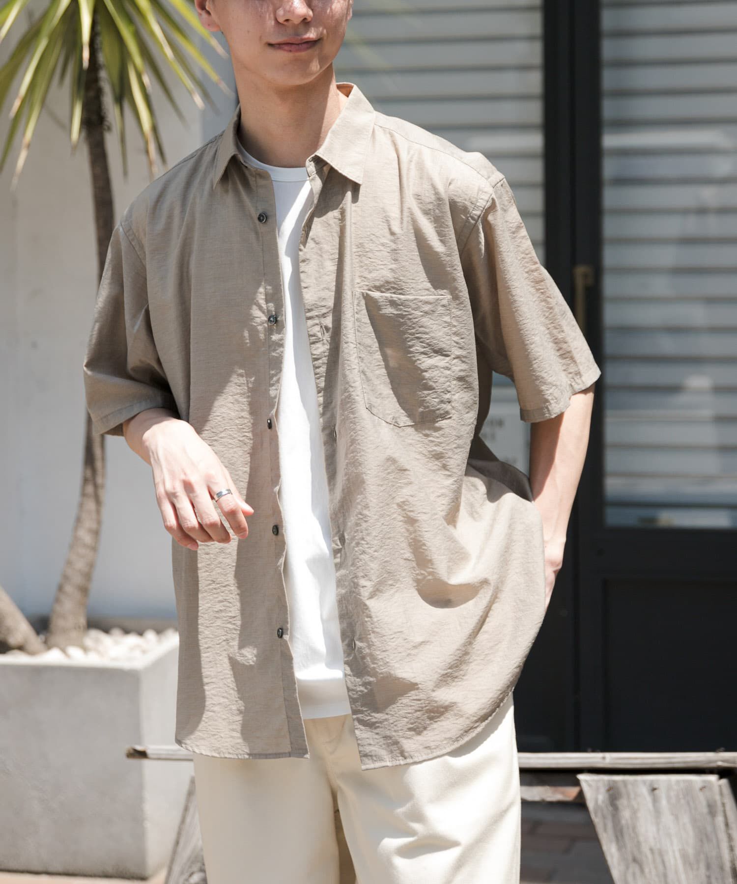 URBAN RESEARCH DOORS「FORK&SPOON　Nylon Wool シャツ」|シャツ・ブラウス|