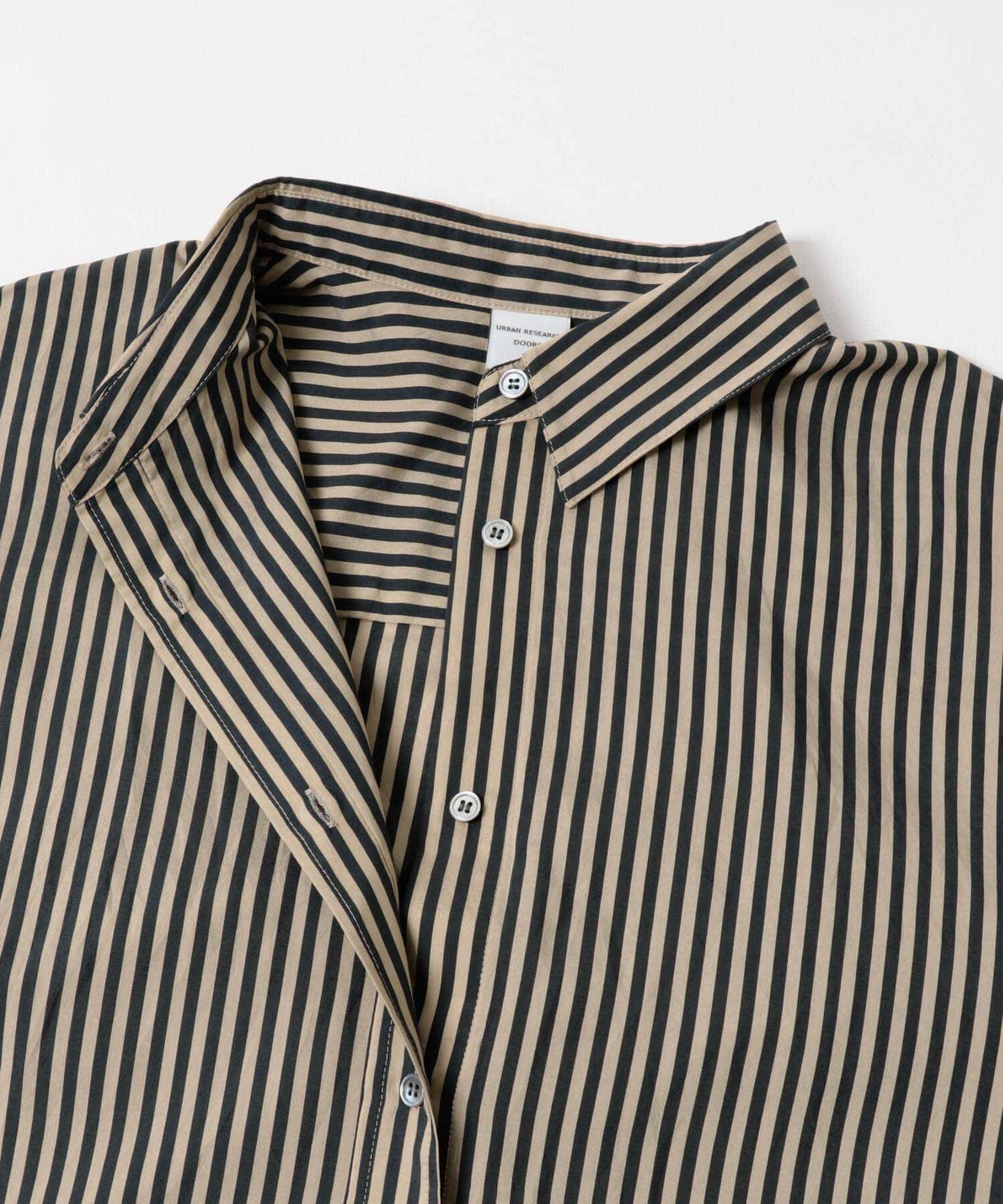 URBAN RESEARCH DOORS「ストライプオーバーシャツ」|シャツ・ブラウス|