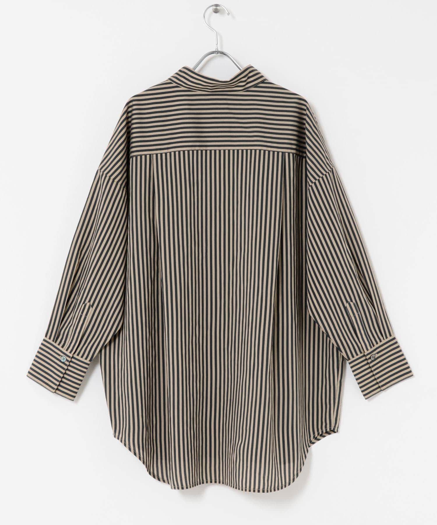 URBAN RESEARCH DOORS「ストライプオーバーシャツ」|シャツ・ブラウス|