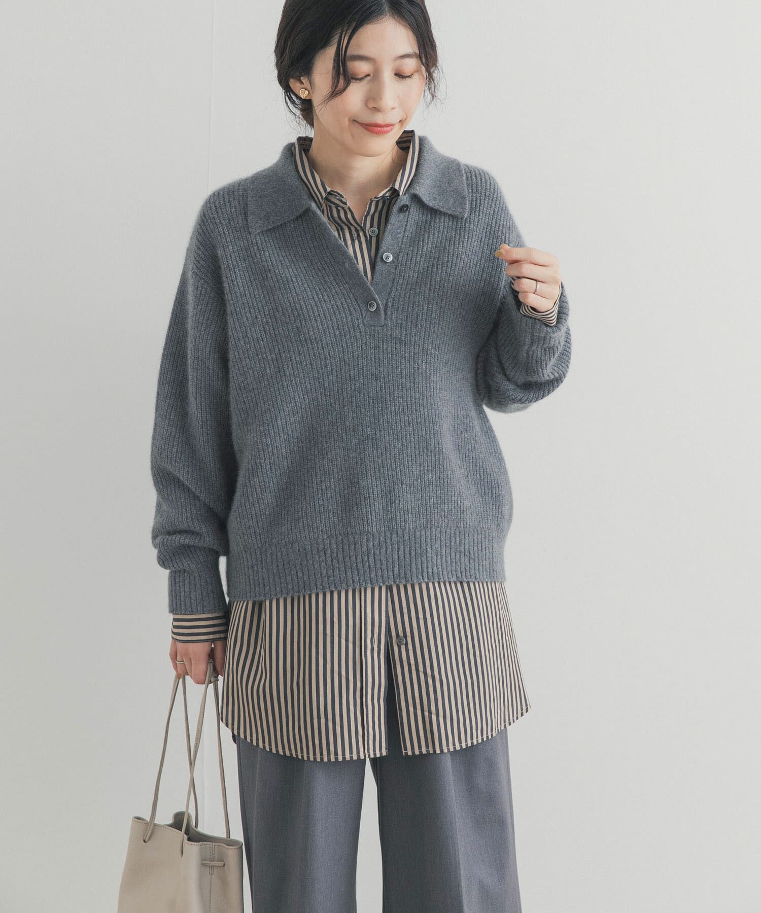 URBAN RESEARCH DOORS「ストライプオーバーシャツ」|シャツ・ブラウス|