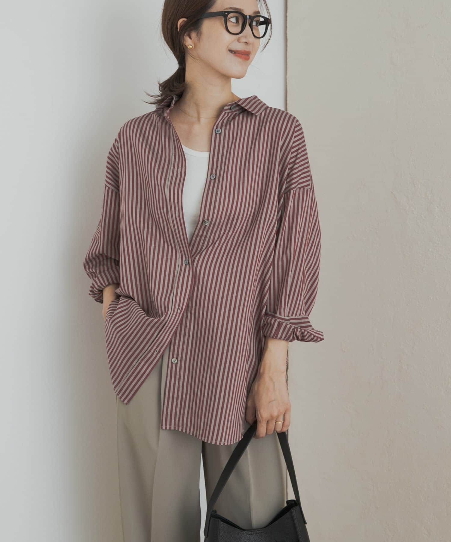 URBAN RESEARCH DOORS「ストライプオーバーシャツ」|シャツ・ブラウス|