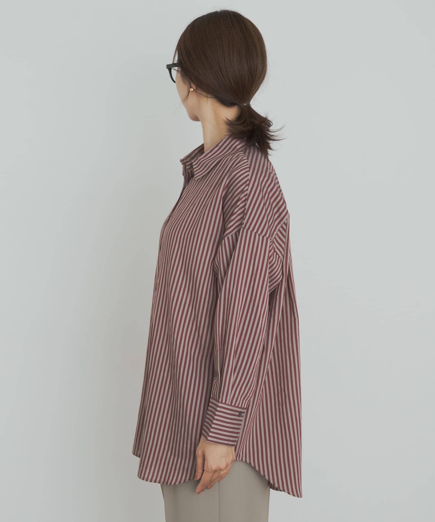 URBAN RESEARCH DOORS「ストライプオーバーシャツ」|シャツ・ブラウス|