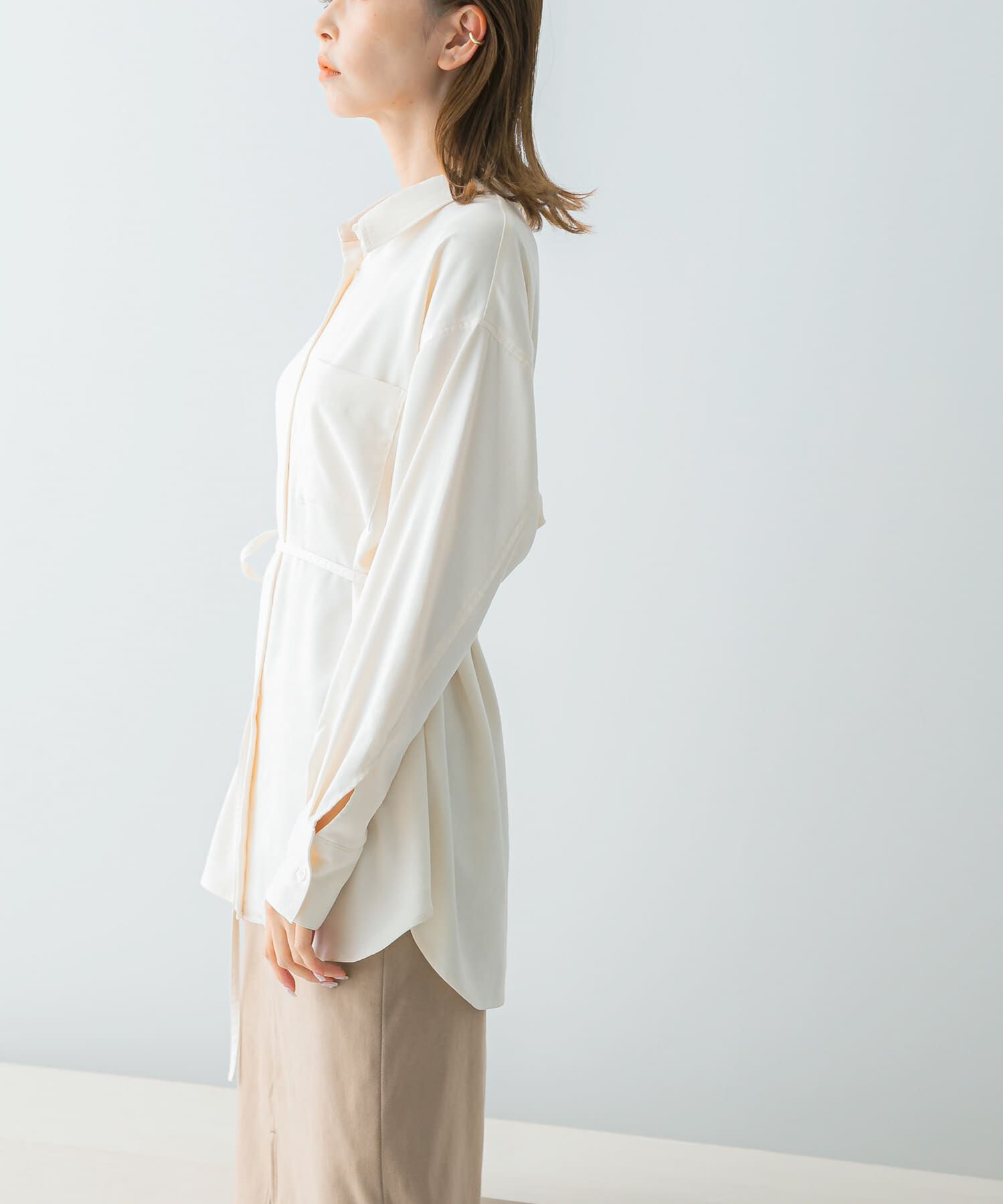 URBAN RESEARCH ROSSO「ピーチタッチデザインシャツ」|シャツ・ブラウス|