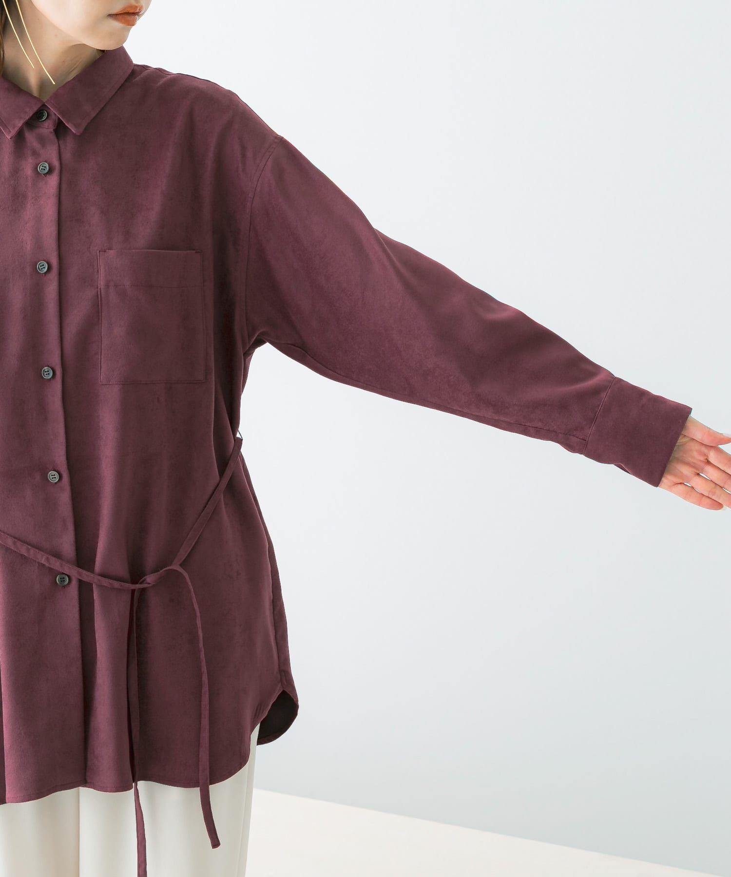 URBAN RESEARCH ROSSO「ピーチタッチデザインシャツ」|シャツ・ブラウス|