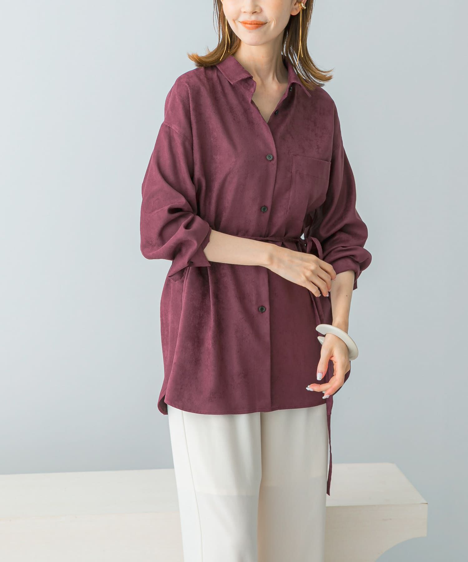 URBAN RESEARCH ROSSO「ピーチタッチデザインシャツ」|シャツ・ブラウス|