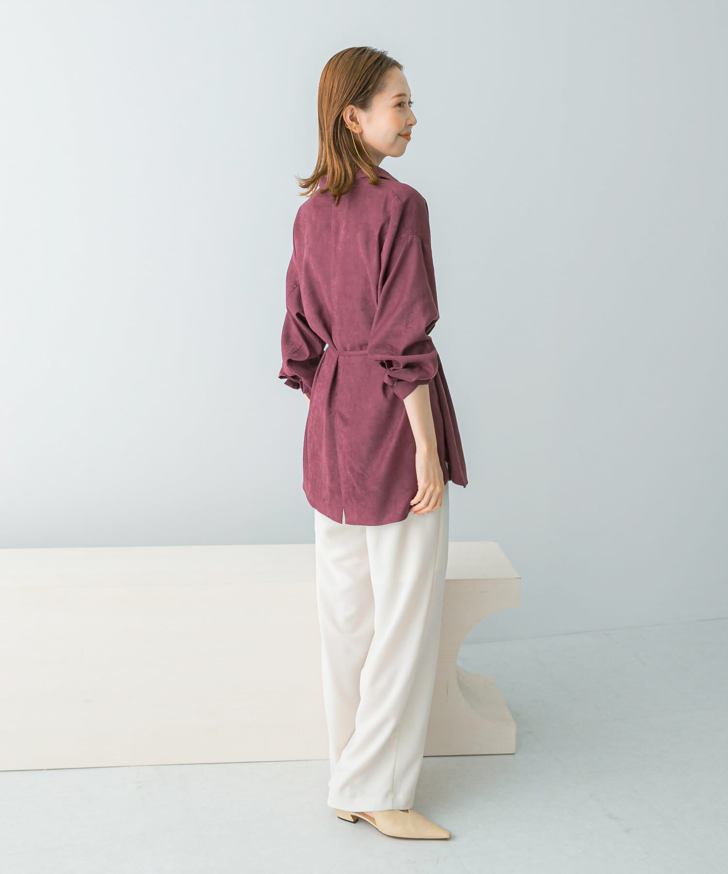 URBAN RESEARCH ROSSO「ピーチタッチデザインシャツ」|シャツ・ブラウス|