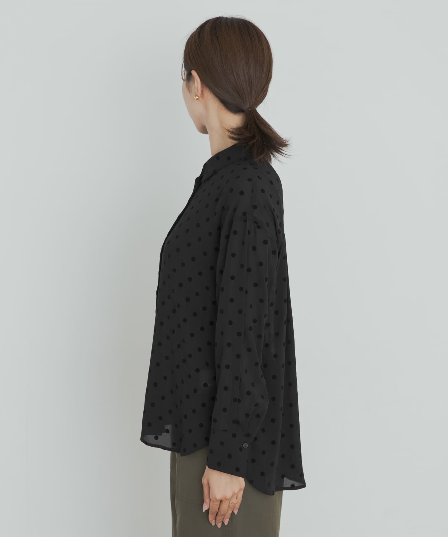 URBAN RESEARCH DOORS「フロッキードットシャツ」|シャツ・ブラウス|