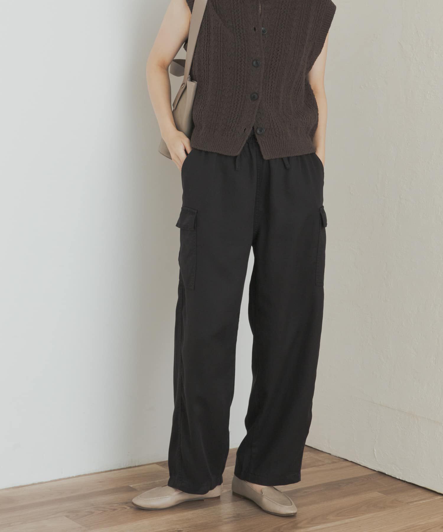 URBAN RESEARCH DOORS「イージーカーゴパンツ」|その他|ブラック