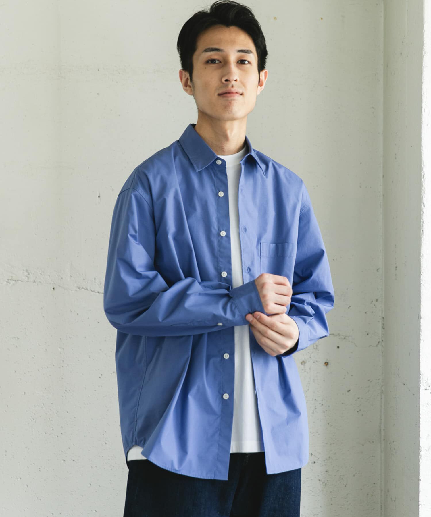 URBAN RESEARCH DOORS「TCブロードレギュラーカラーロングスリーブシャツ」|シャツ・ブラウス|