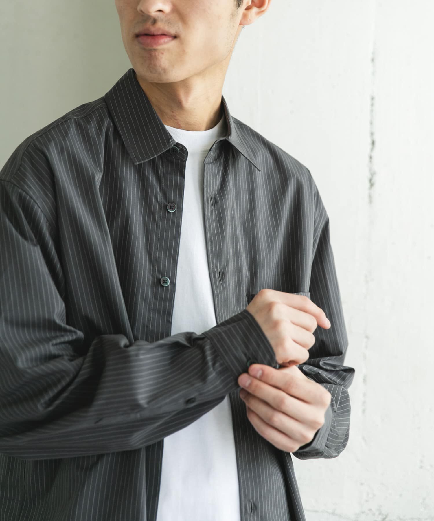 URBAN RESEARCH DOORS「TCブロードレギュラーカラーロングスリーブシャツ」|シャツ・ブラウス|