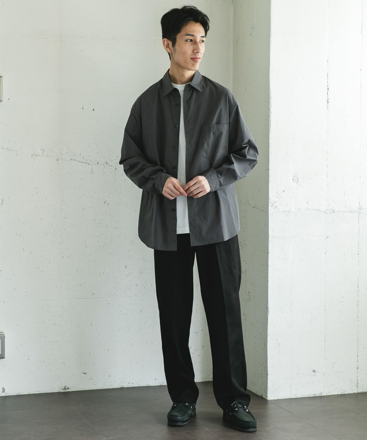 URBAN RESEARCH DOORS「TCブロードレギュラーカラーロングスリーブシャツ」|シャツ・ブラウス|