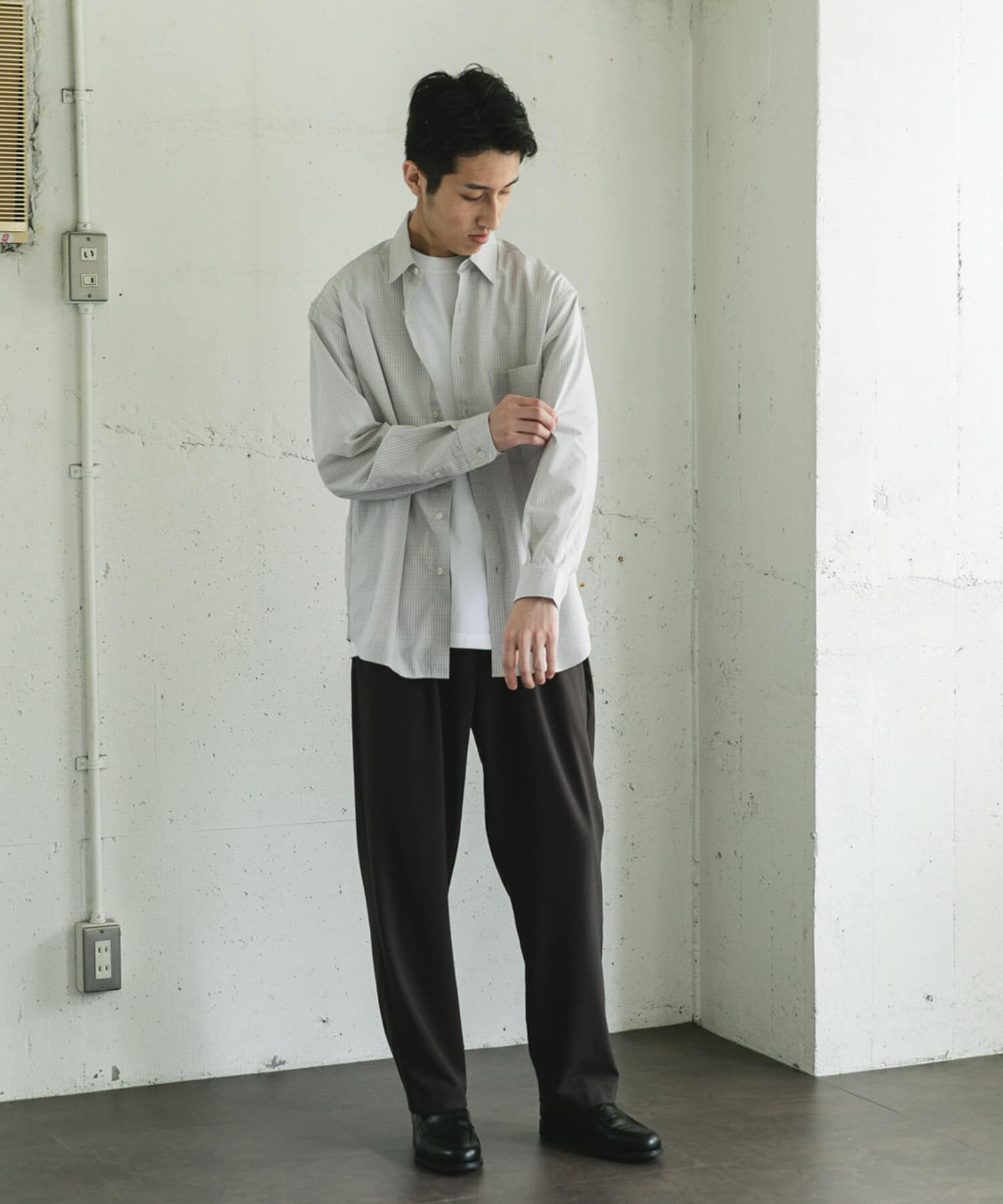 URBAN RESEARCH DOORS「TCブロードレギュラーカラーロングスリーブシャツ」|シャツ・ブラウス|