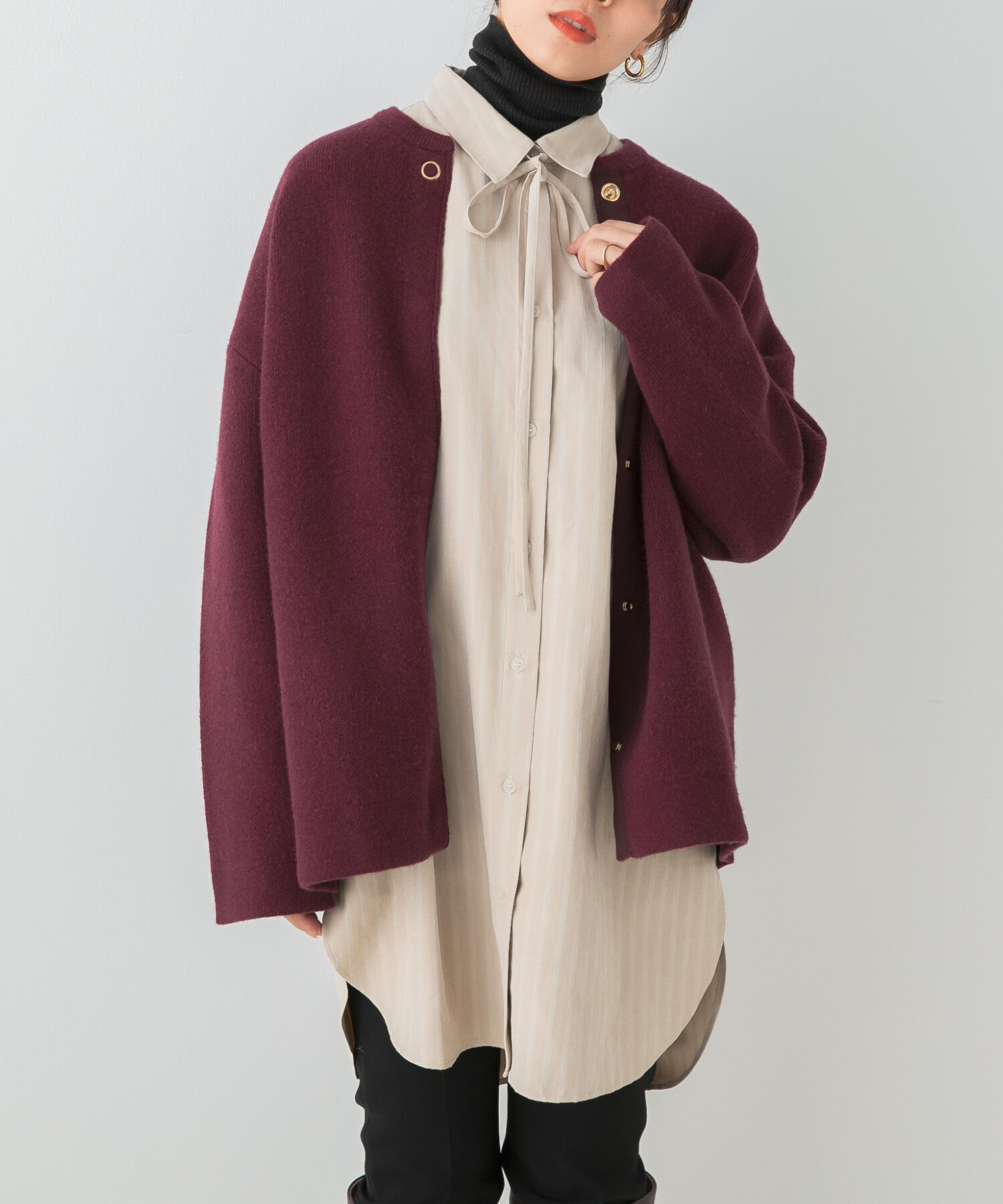 URBAN RESEARCH ROSSO「F by ROSSO　マルチWAYスエードタッチシャツ」|シャツ・ブラウス|