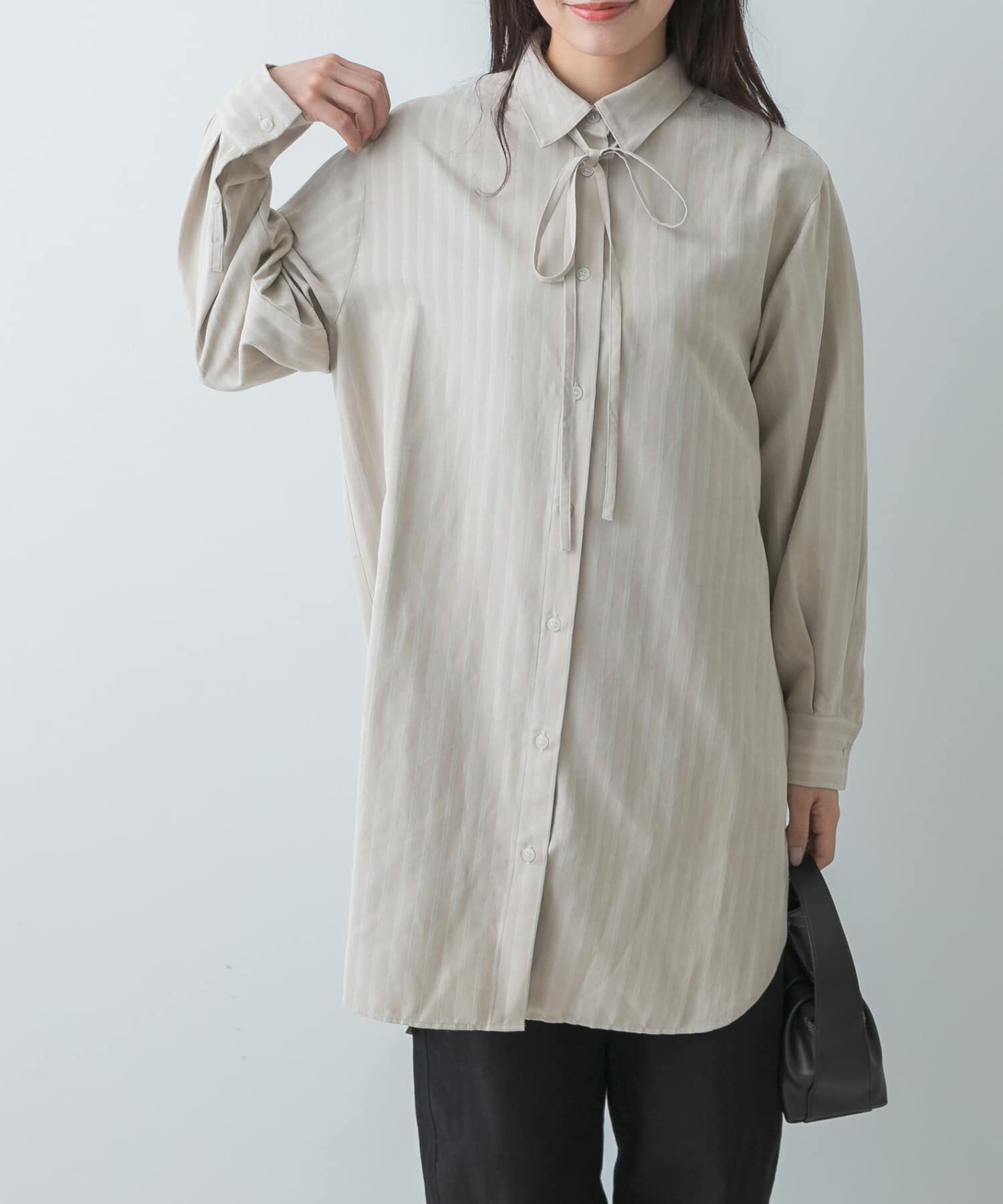 URBAN RESEARCH ROSSO「F by ROSSO　マルチWAYスエードタッチシャツ」|シャツ・ブラウス|