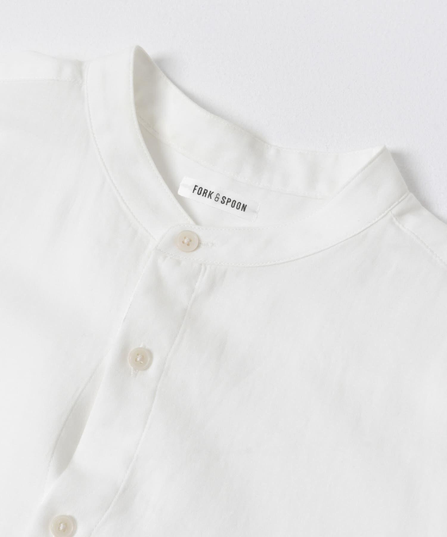 URBAN RESEARCH DOORS「FORK&SPOON　バンドカラーダブルクロスシャツ」|シャツ・ブラウス|