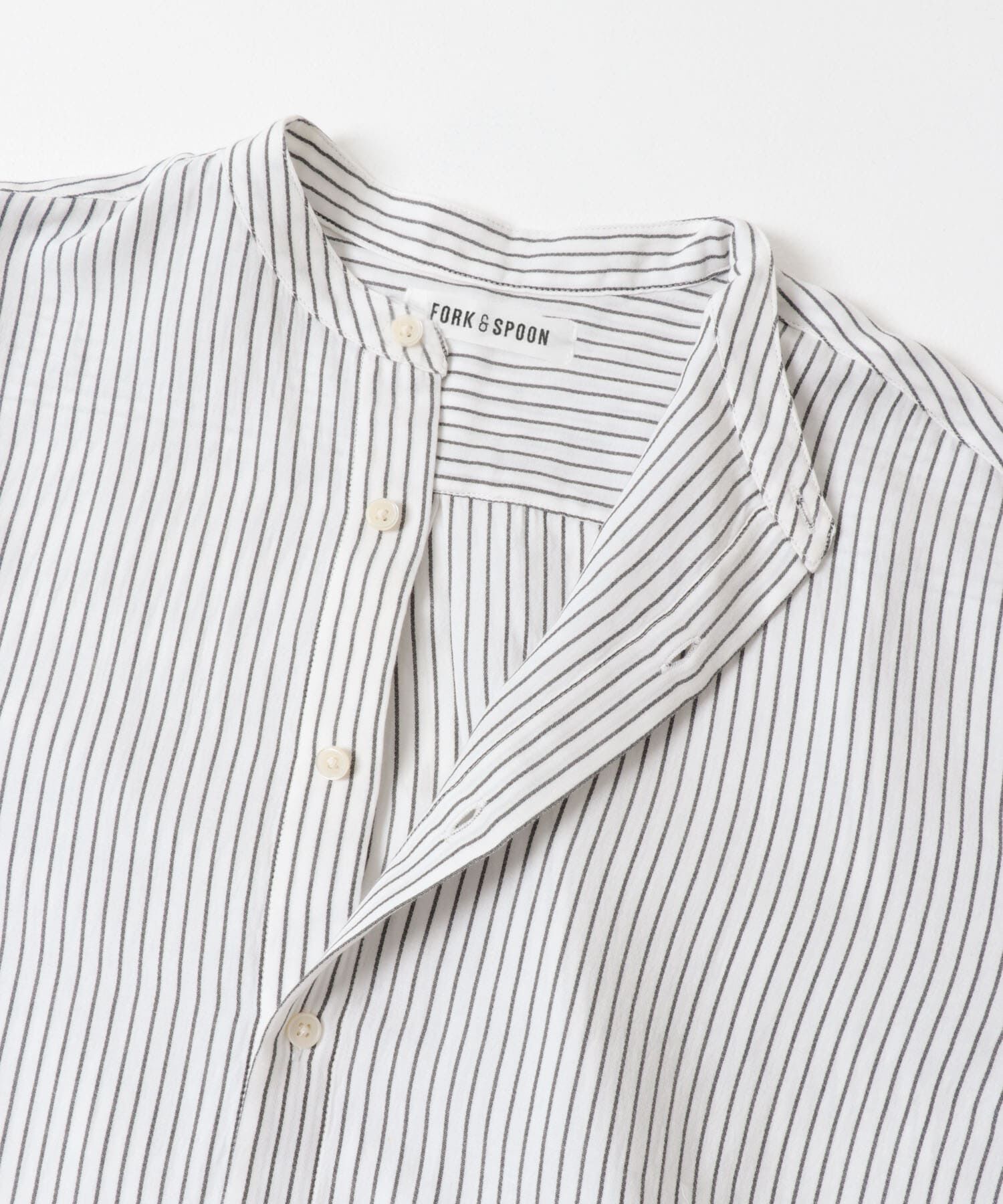 URBAN RESEARCH DOORS「FORK&SPOON　バンドカラーダブルクロスシャツ」|シャツ・ブラウス|