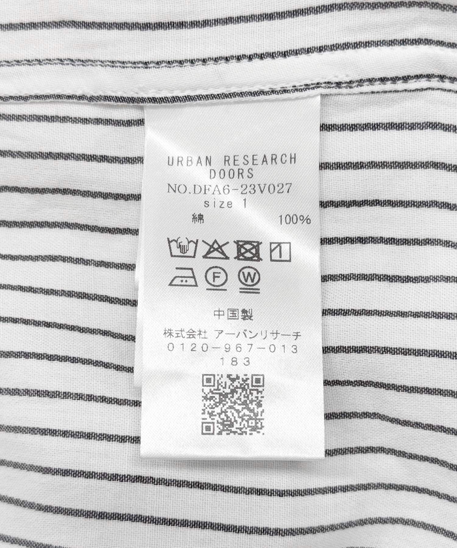 URBAN RESEARCH DOORS「FORK&SPOON　バンドカラーダブルクロスシャツ」|シャツ・ブラウス|