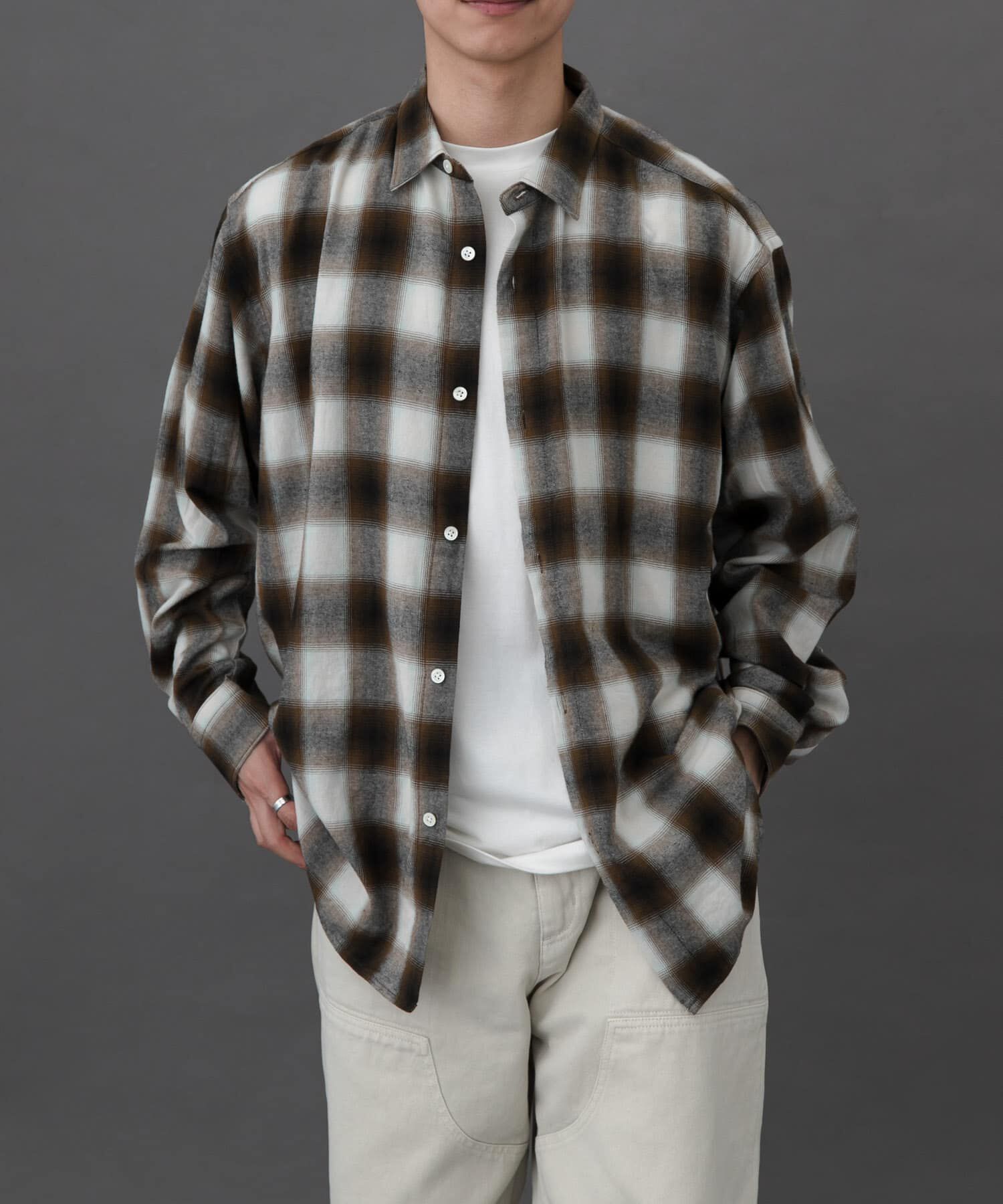 URBAN RESEARCH DOORS「FORK&SPOON　ネルチェックシャツ」|シャツ・ブラウス|