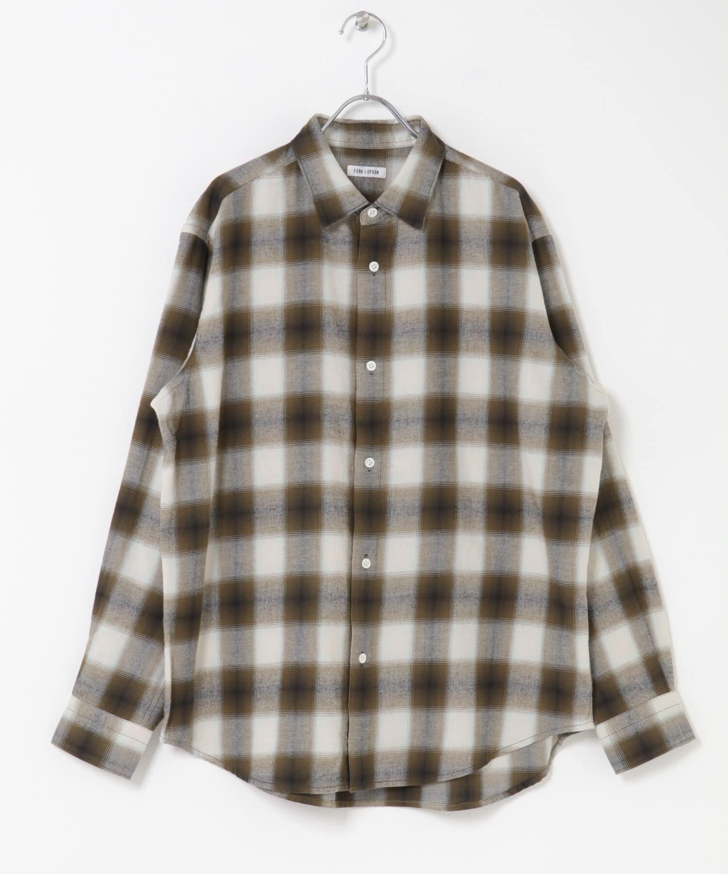URBAN RESEARCH DOORS「FORK&SPOON　ネルチェックシャツ」|シャツ・ブラウス|