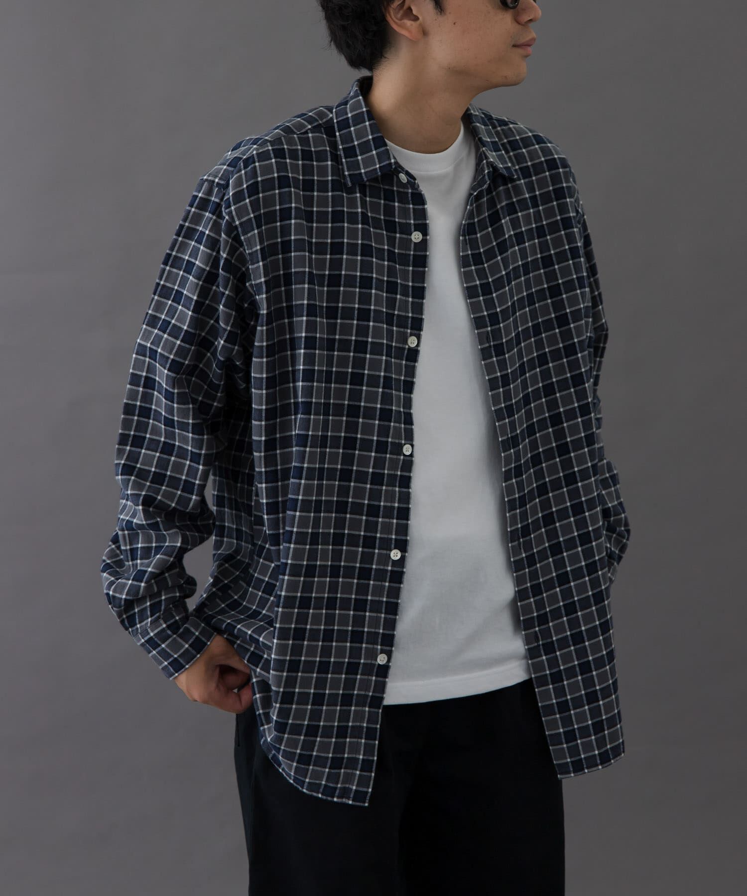 URBAN RESEARCH DOORS「FORK&SPOON　ネルチェックシャツ」|シャツ・ブラウス|