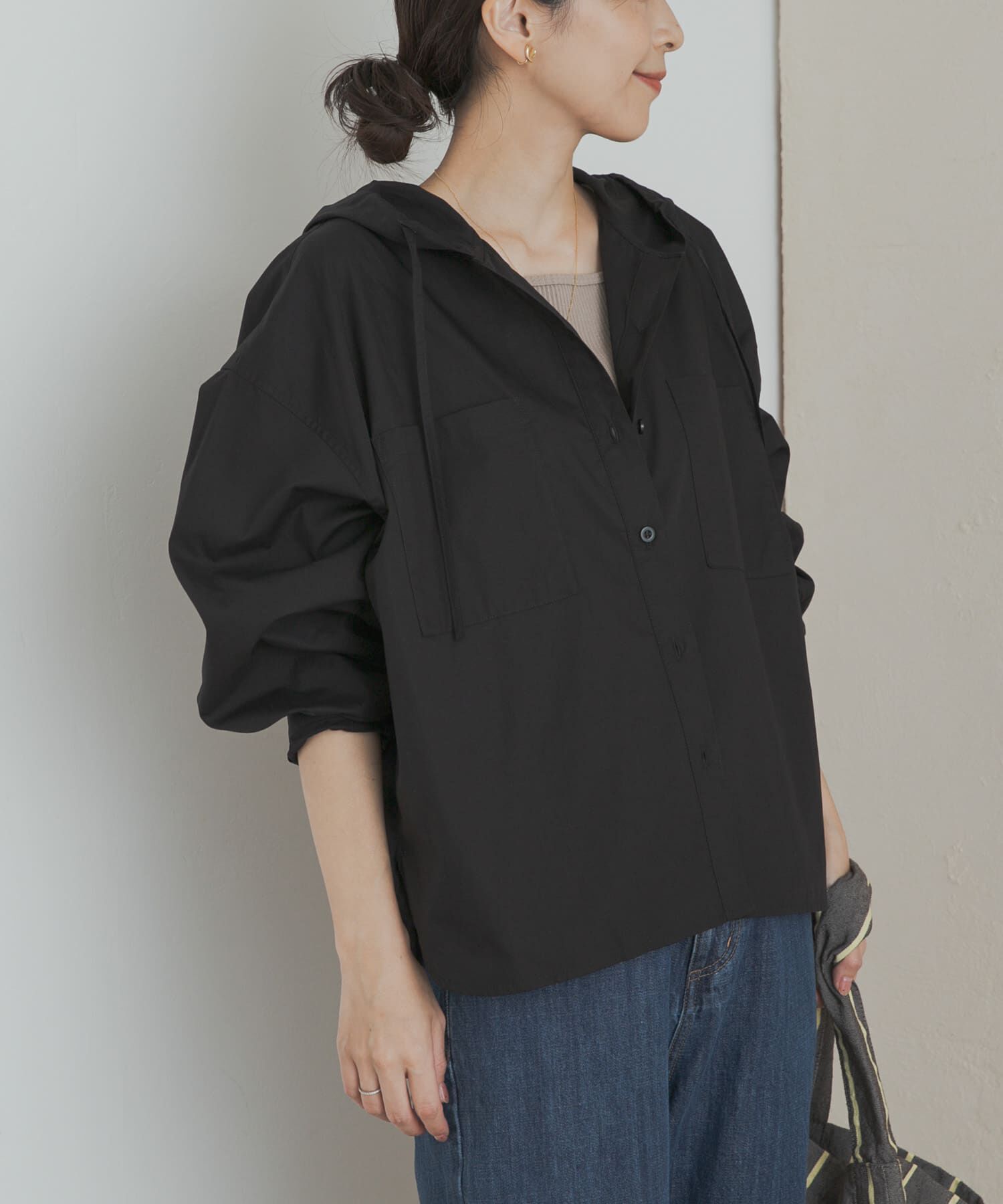 URBAN RESEARCH DOORS「フーディーシャツ」|シャツ・ブラウス|