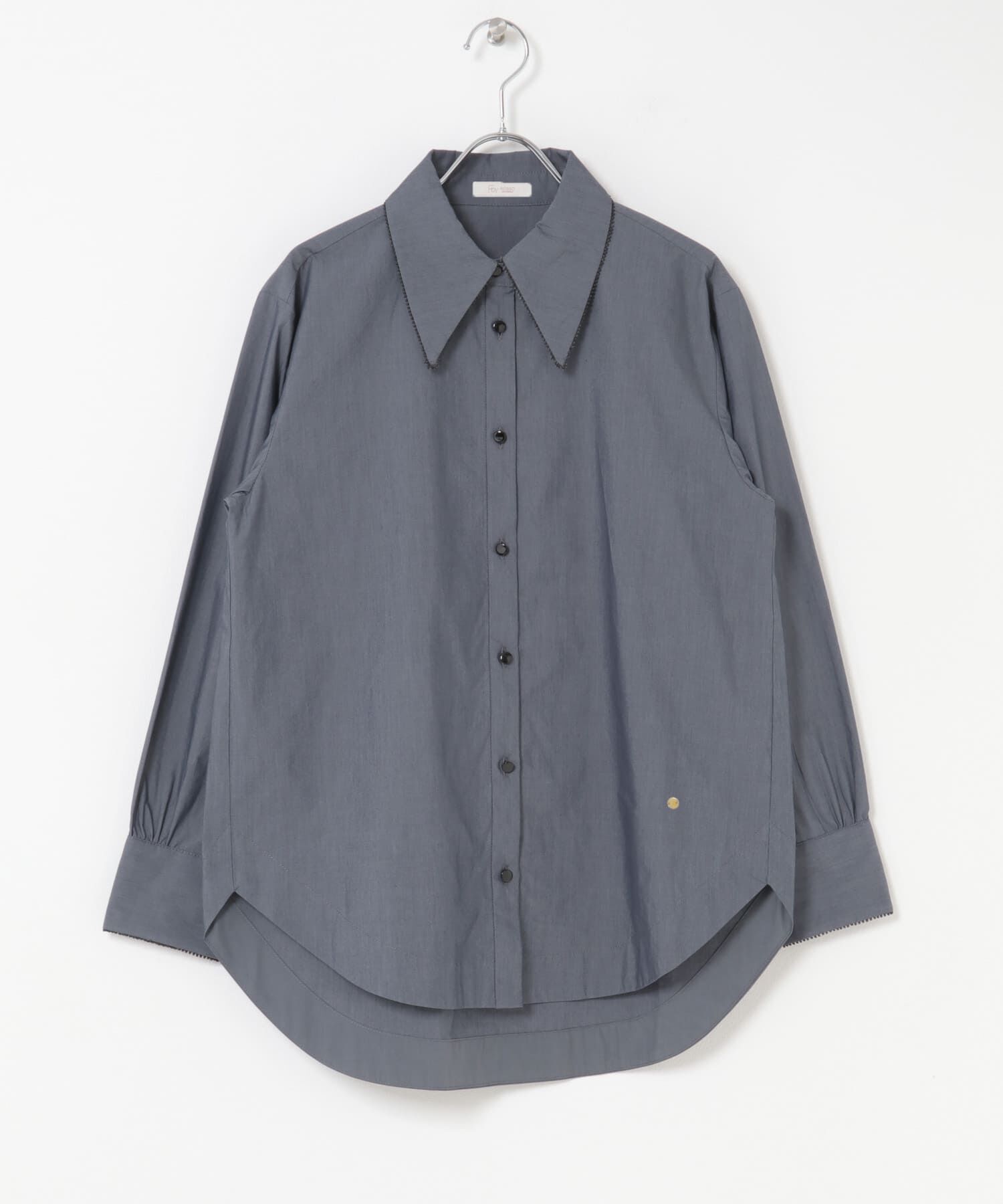 URBAN RESEARCH ROSSO「F by ROSSO　トリミングレースビッグカラーシャツ」|シャツ・ブラウス|