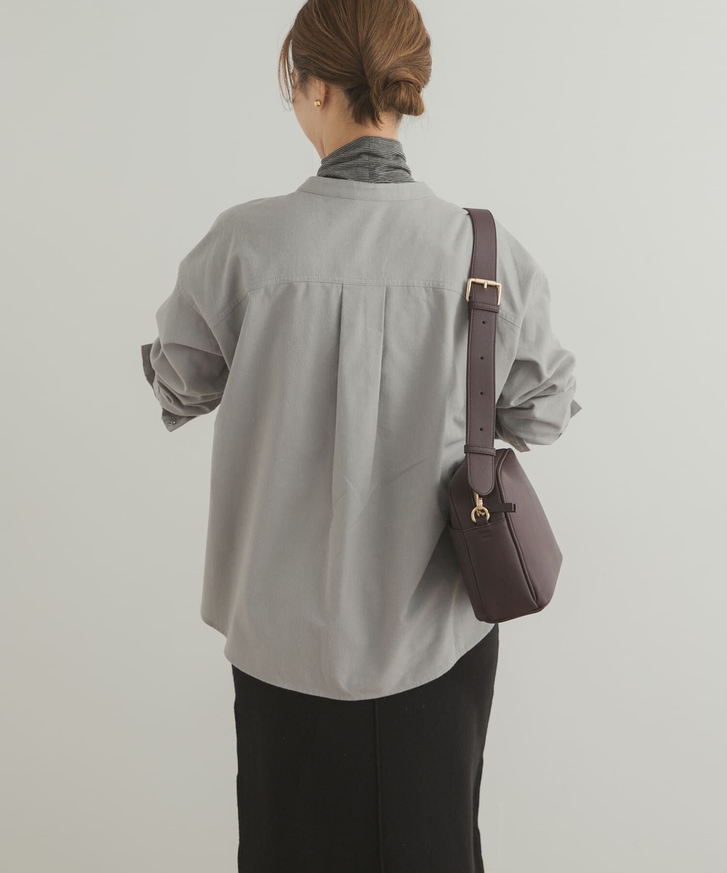 URBAN RESEARCH DOORS「微起毛バンドカラーシャツ」|シャツ・ブラウス|