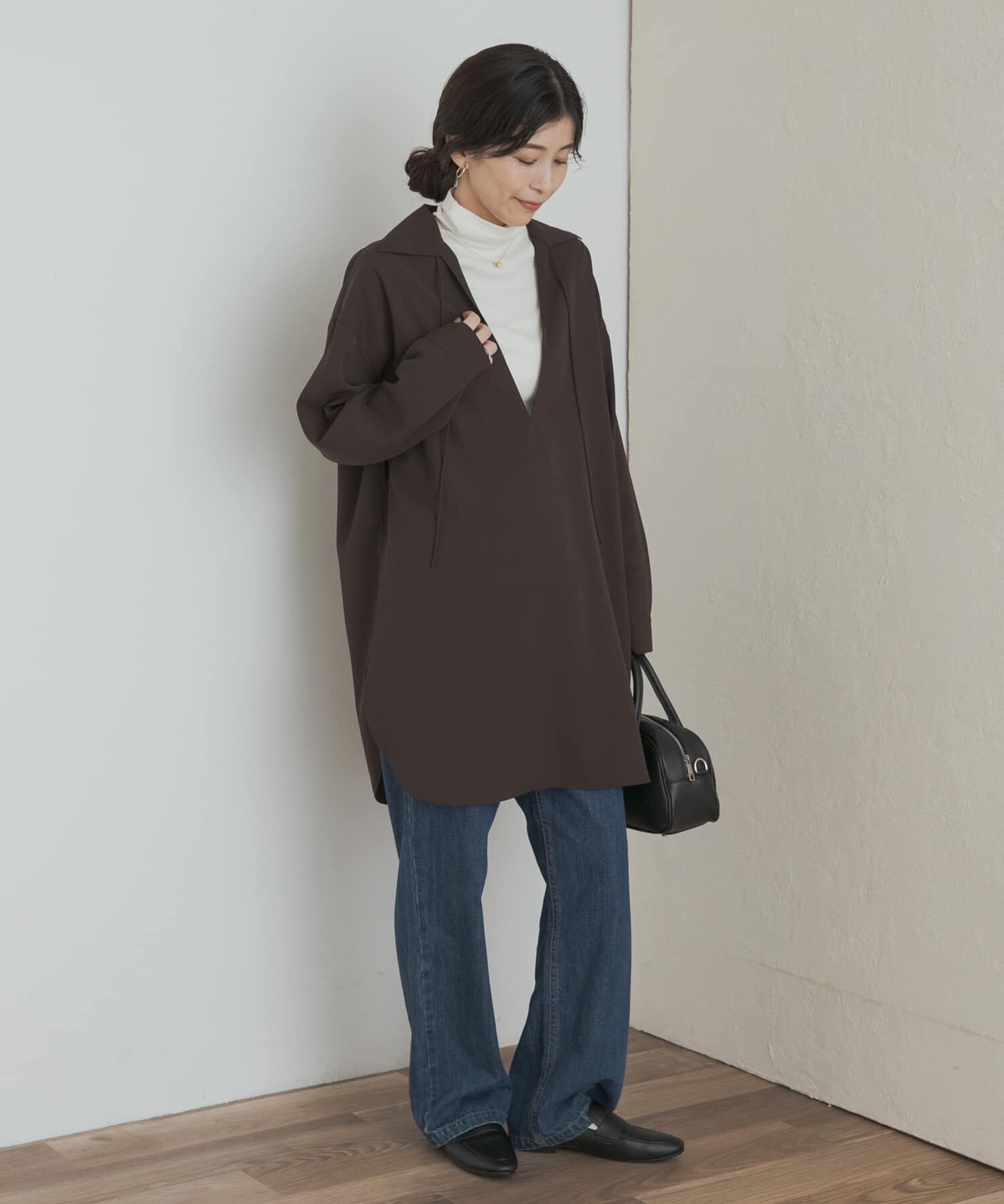 URBAN RESEARCH DOORS「スキッパーチュニックシャツ」|シャツ・ブラウス|