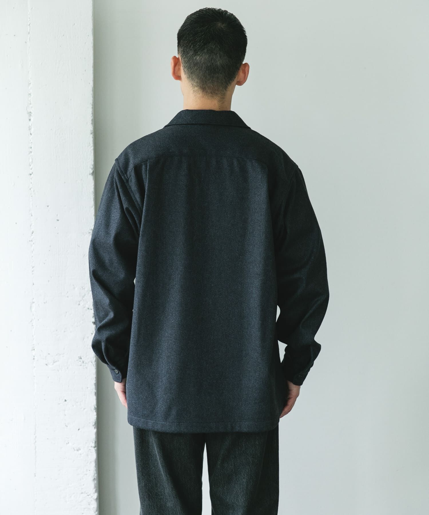 URBAN RESEARCH DOORS「ジャージメルトンオープンカラーシャツ」|シャツ・ブラウス|