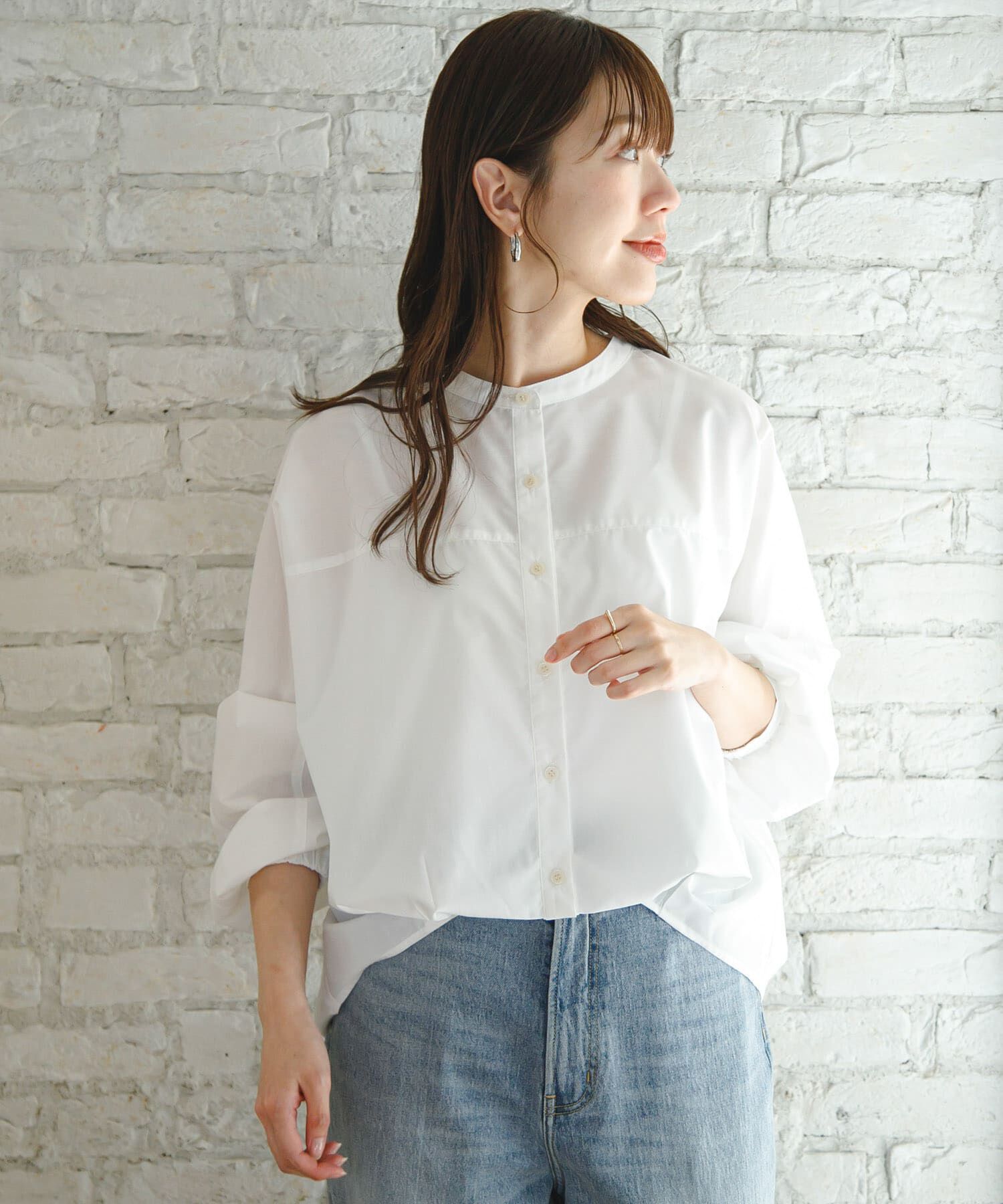 Sonny Label 「『WEB限定』フロントタックバンドカラーシャツ」|シャツ・ブラウス|