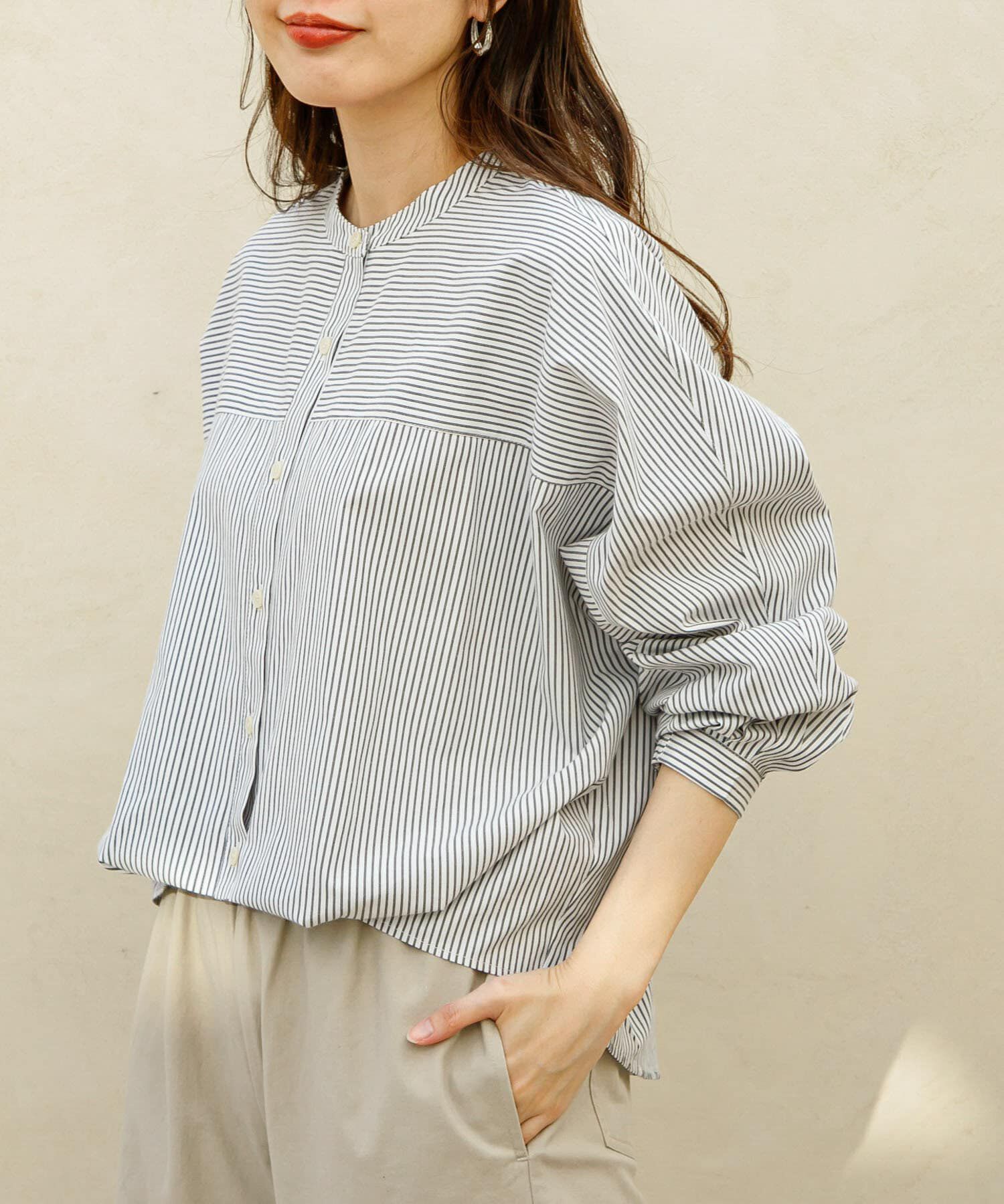 Sonny Label 「『WEB限定』フロントタックバンドカラーシャツ」|シャツ・ブラウス|