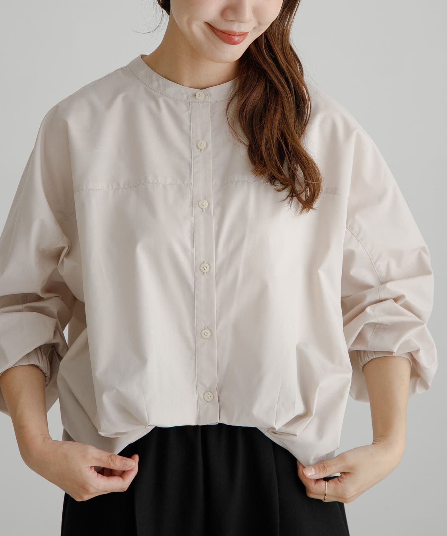 Sonny Label 「『WEB限定』フロントタックバンドカラーシャツ」|シャツ・ブラウス|