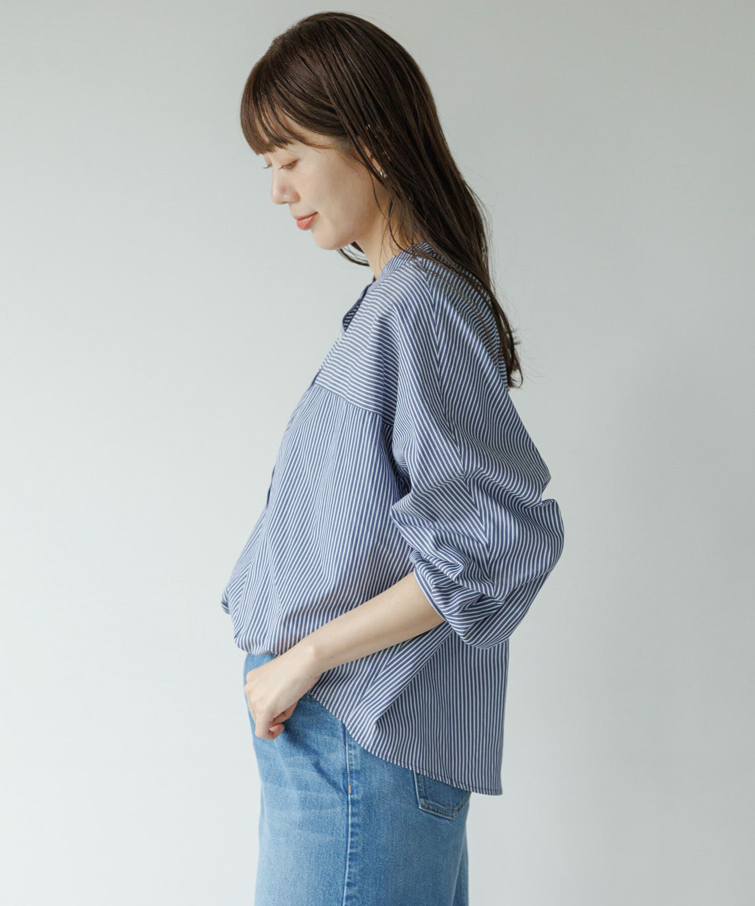 Sonny Label 「『WEB限定』フロントタックバンドカラーシャツ」|シャツ・ブラウス|