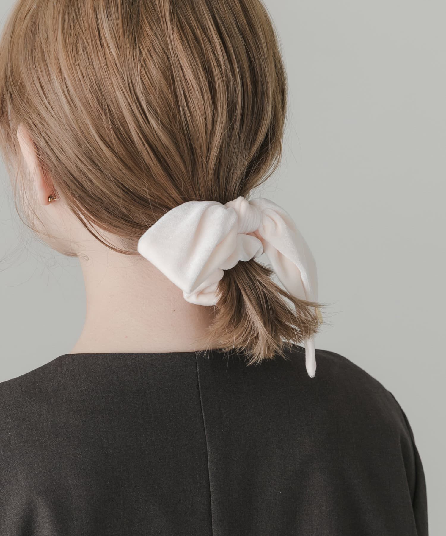 SMELLY「ベロアリボンシュシュ」|ヘアゴム・シュシュ|