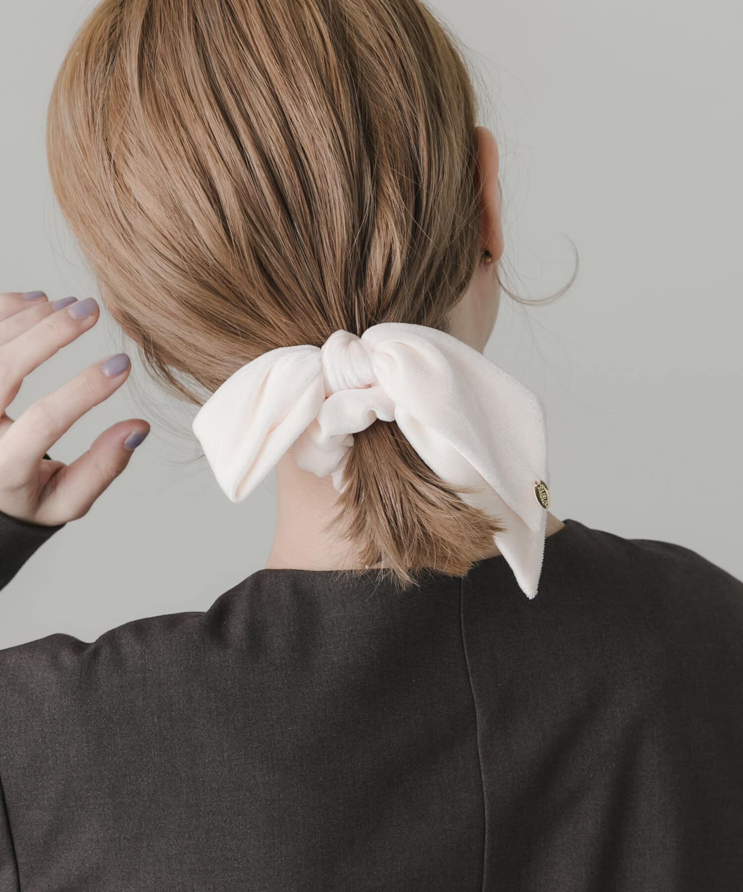 SMELLY「ベロアリボンシュシュ」|ヘアゴム・シュシュ|