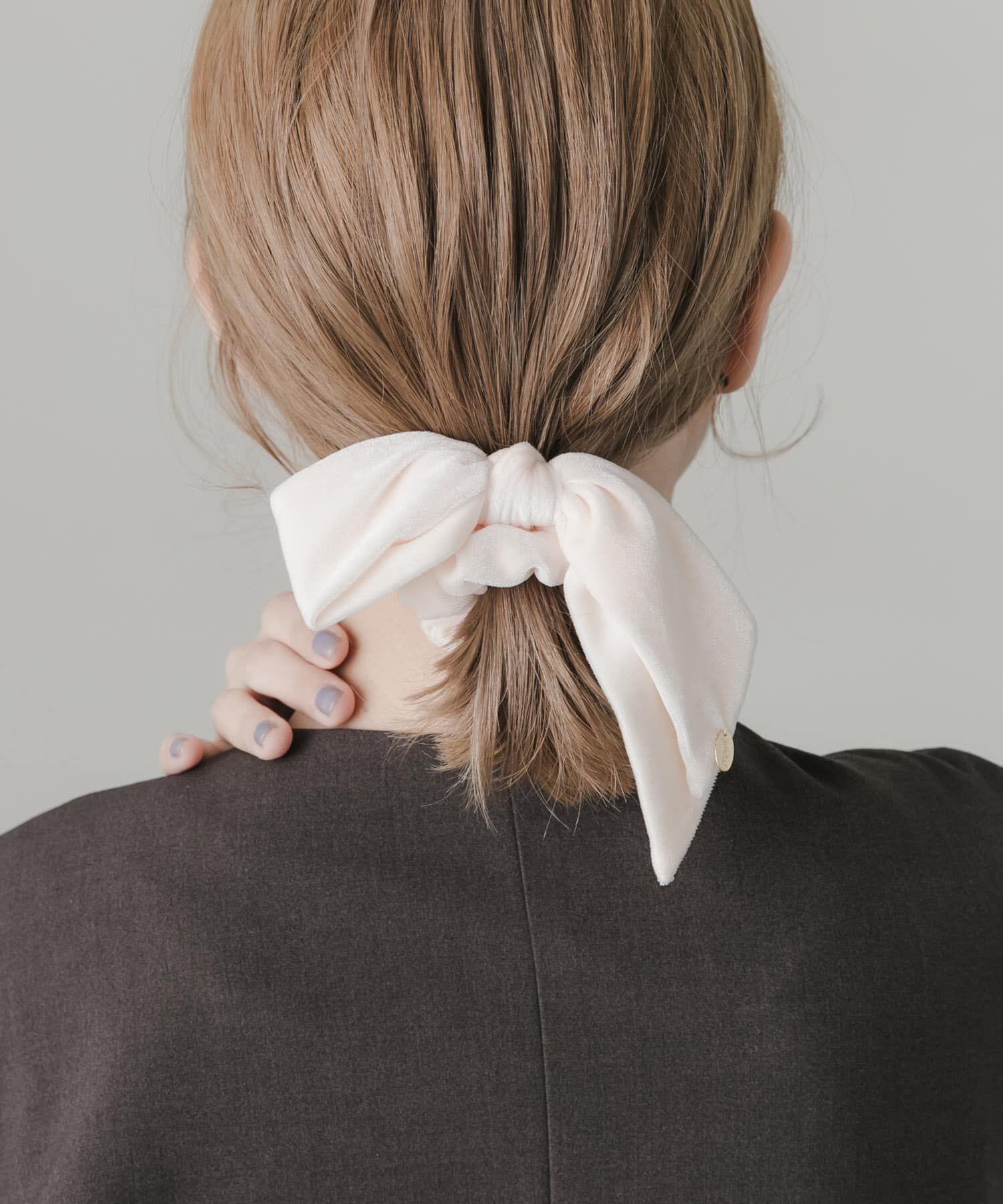 SMELLY「ベロアリボンシュシュ」|ヘアゴム・シュシュ|