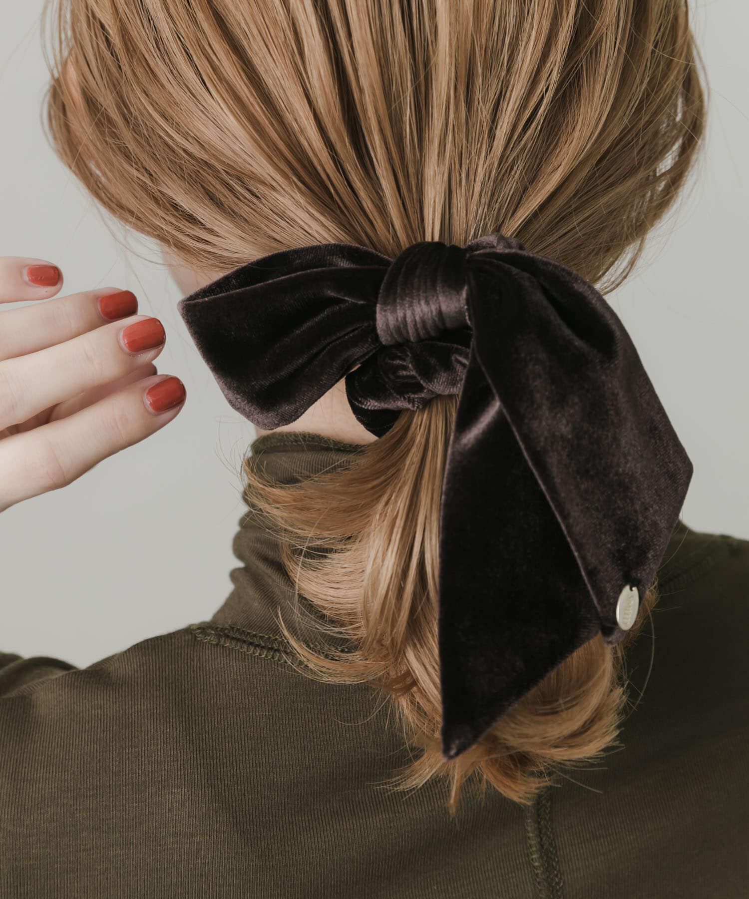 SMELLY「ベロアリボンシュシュ」|ヘアゴム・シュシュ|