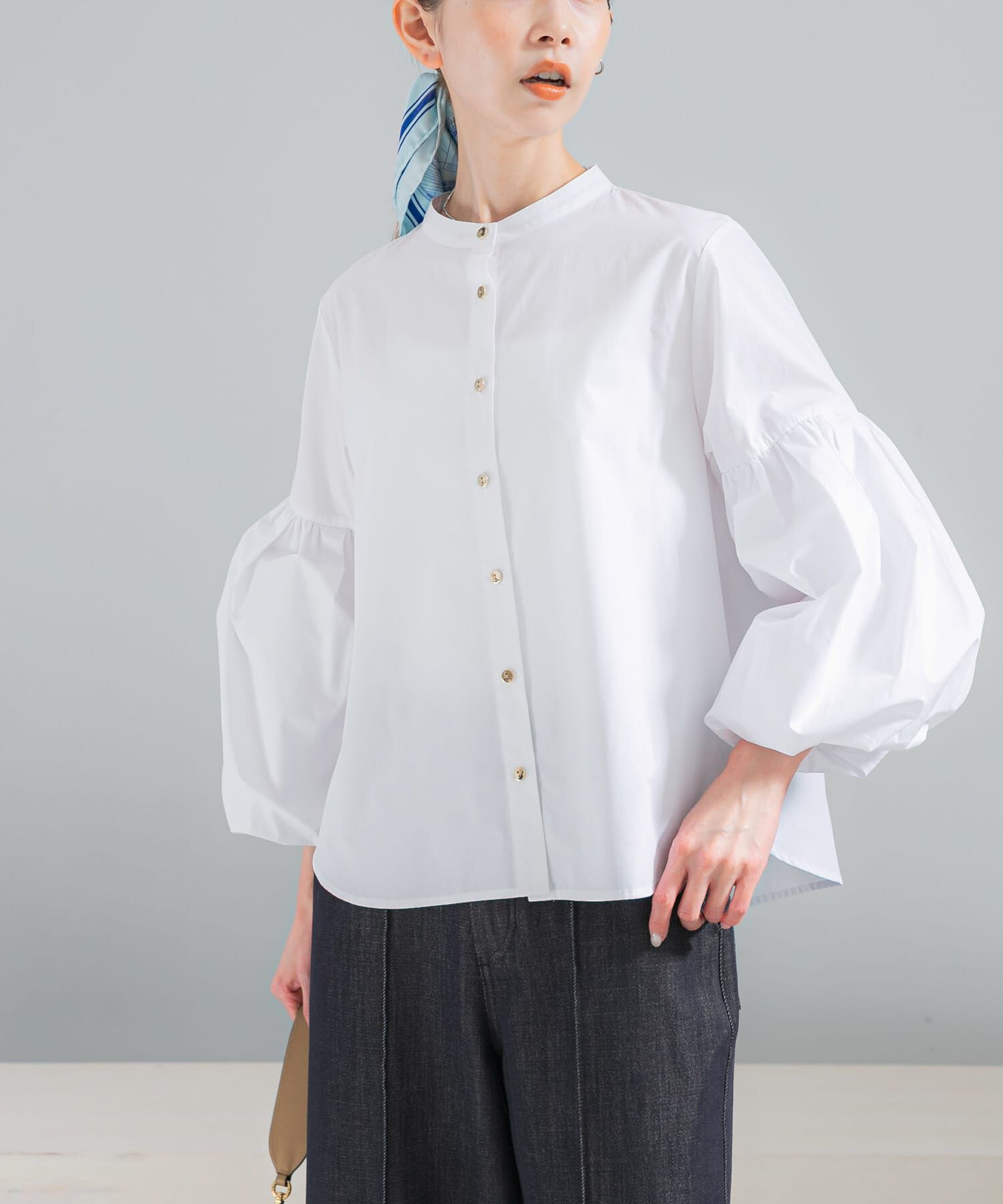 URBAN RESEARCH ROSSO「ボリュームスリーブシャツブラウス」|シャツ・ブラウス|