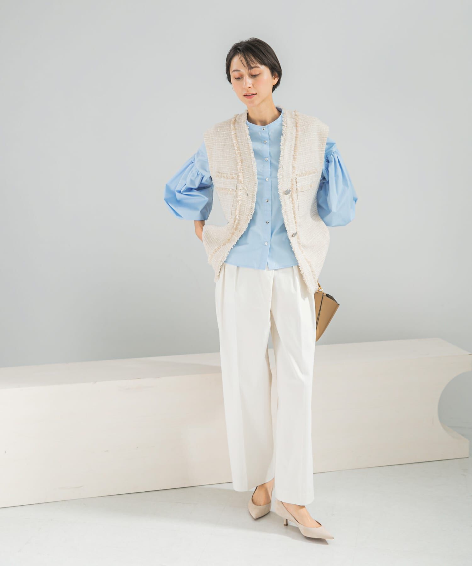 URBAN RESEARCH ROSSO「ボリュームスリーブシャツブラウス」|シャツ・ブラウス|