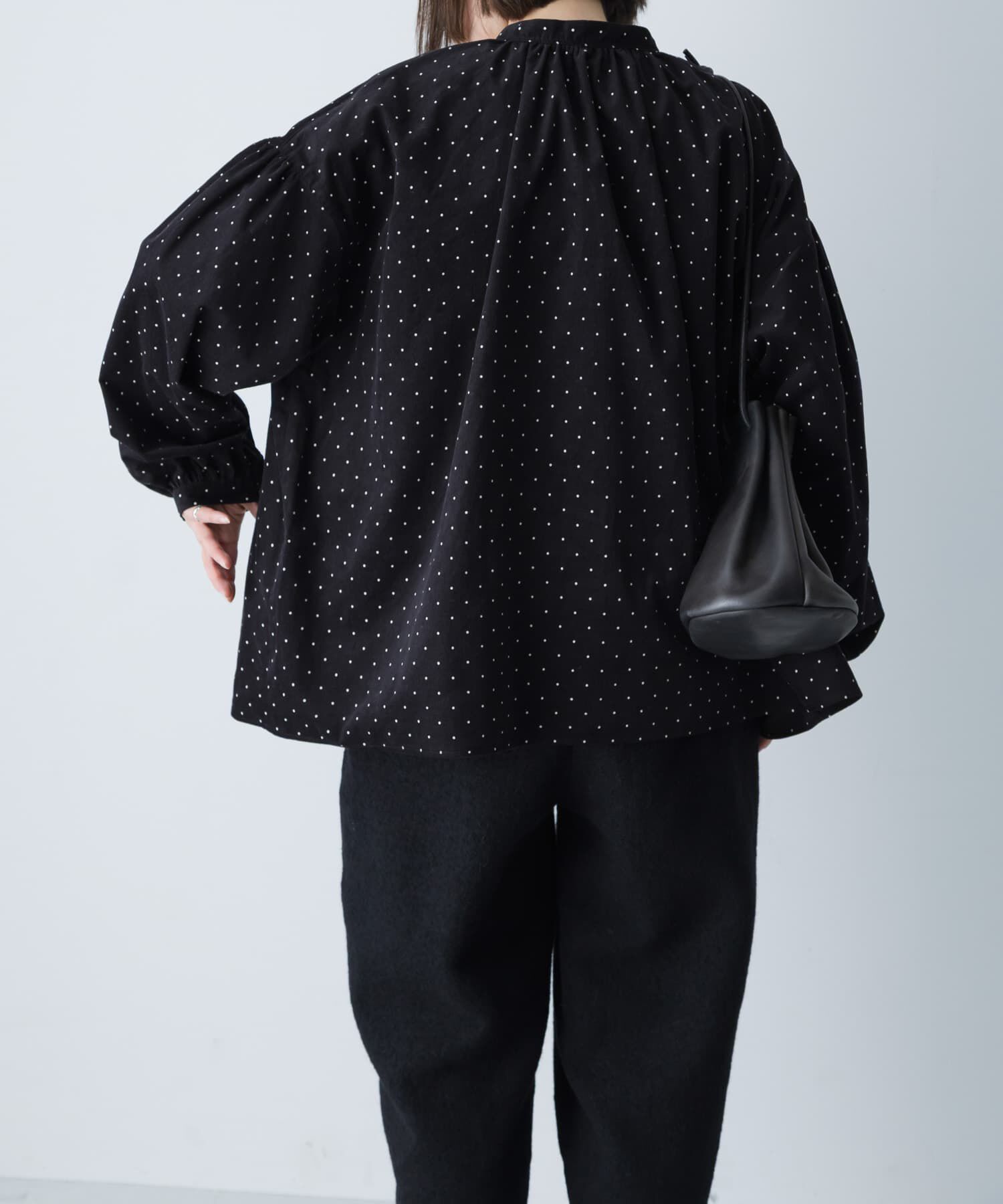 かぐれ「ドットコーデュロイブラウス」|シャツ・ブラウス|