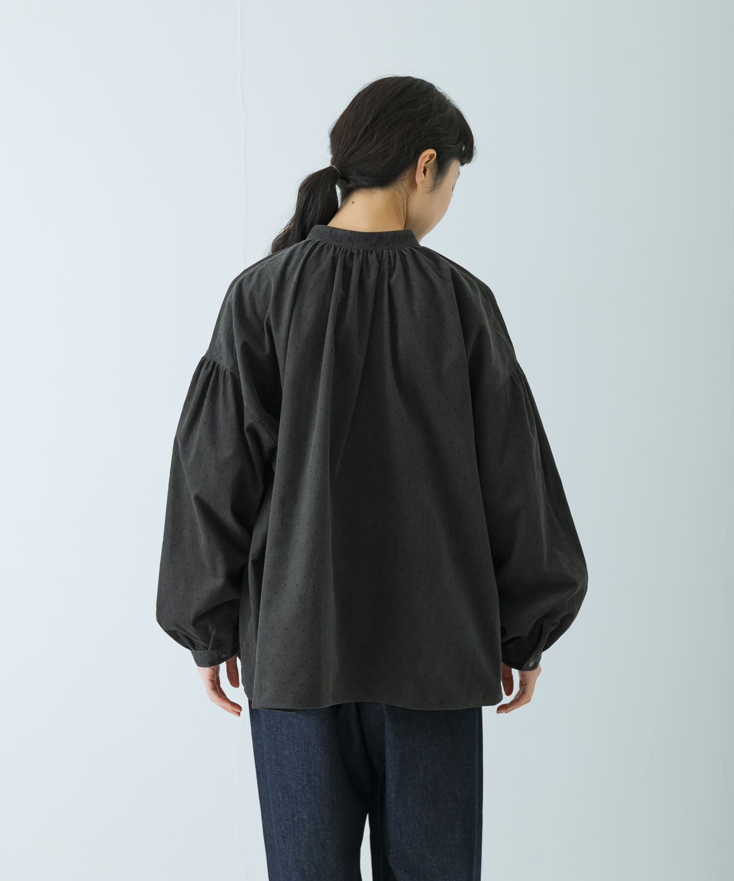 かぐれ「ドットコーデュロイブラウス」|シャツ・ブラウス|