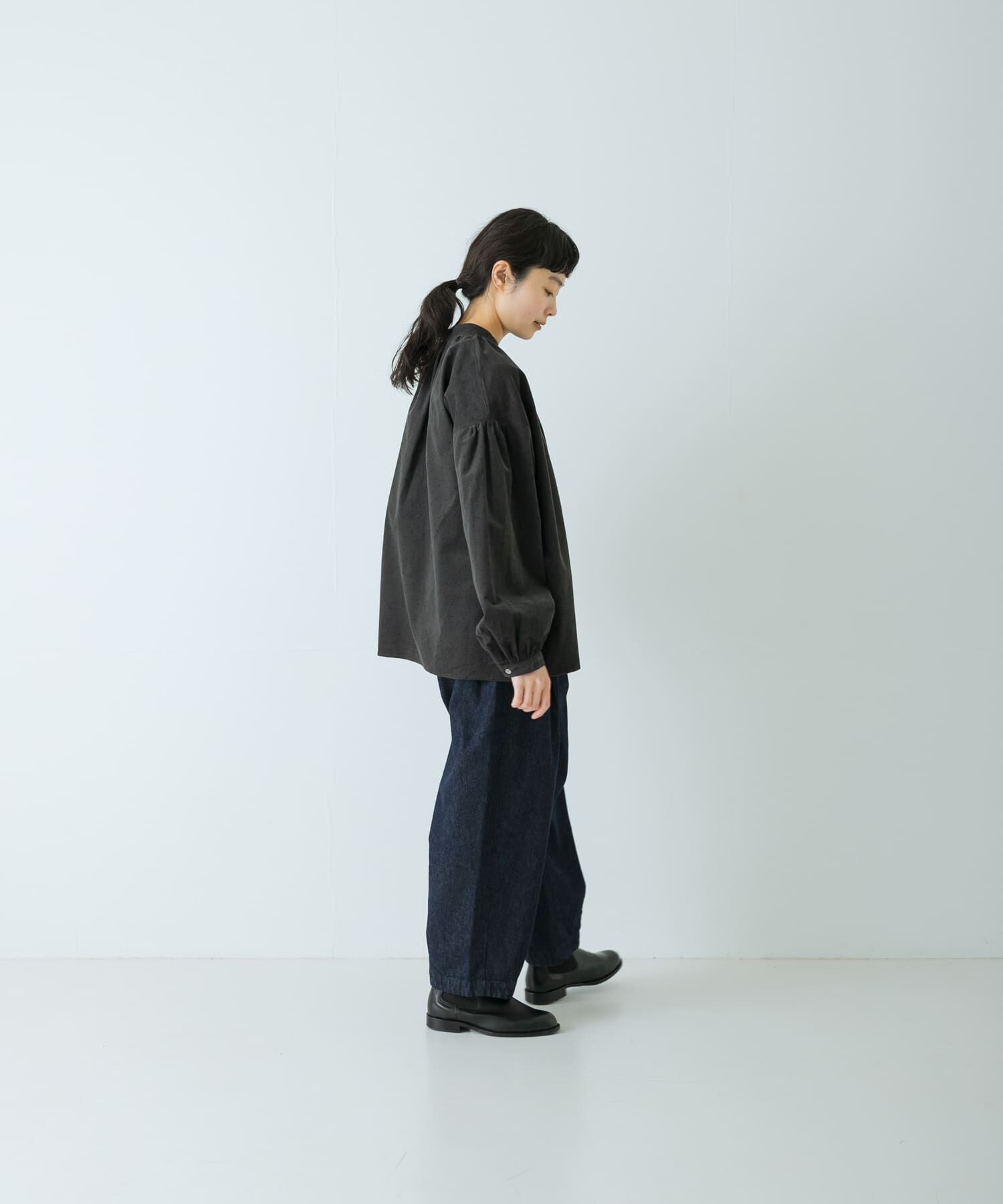 かぐれ「ドットコーデュロイブラウス」|シャツ・ブラウス|