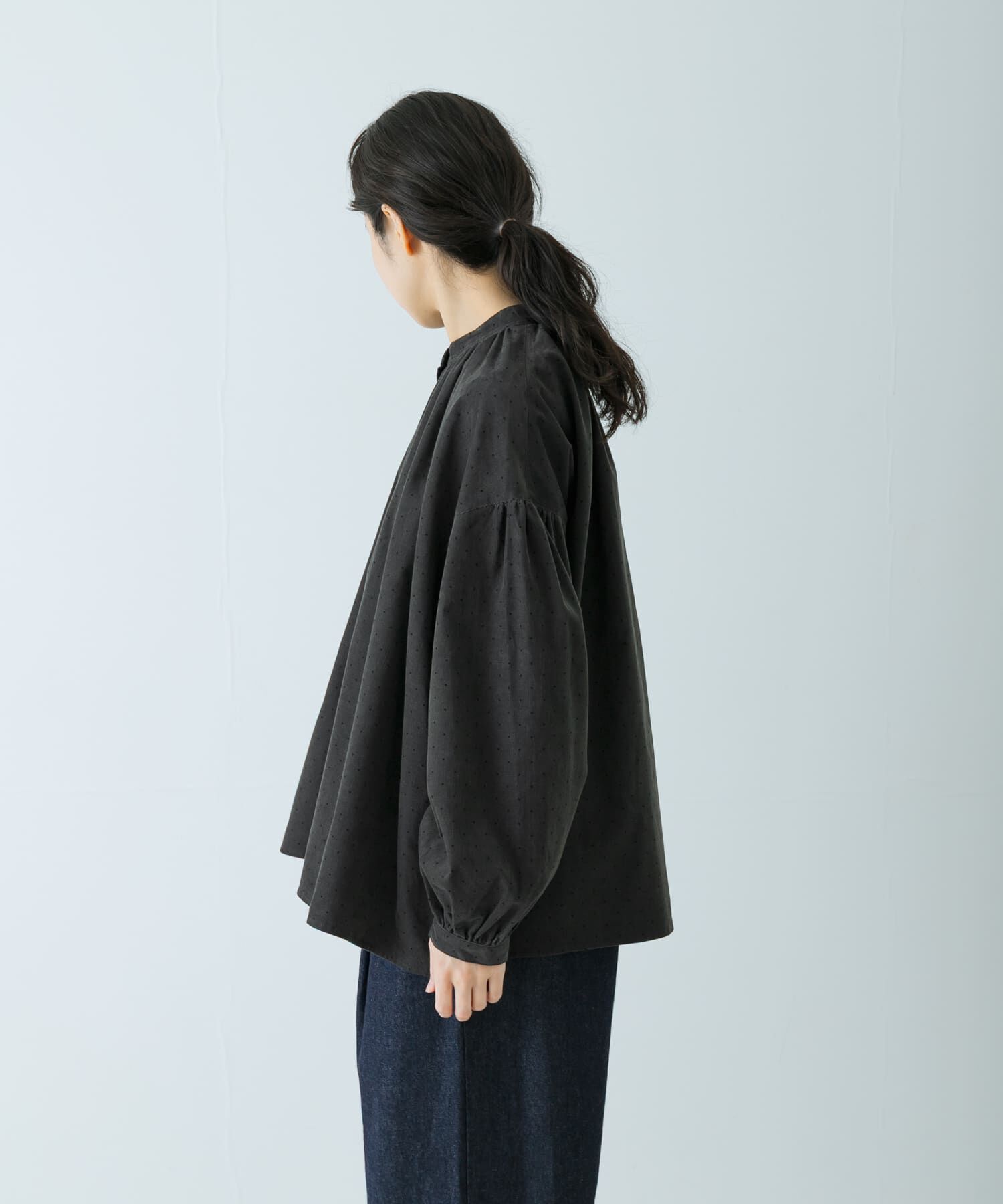 かぐれ「ドットコーデュロイブラウス」|シャツ・ブラウス|