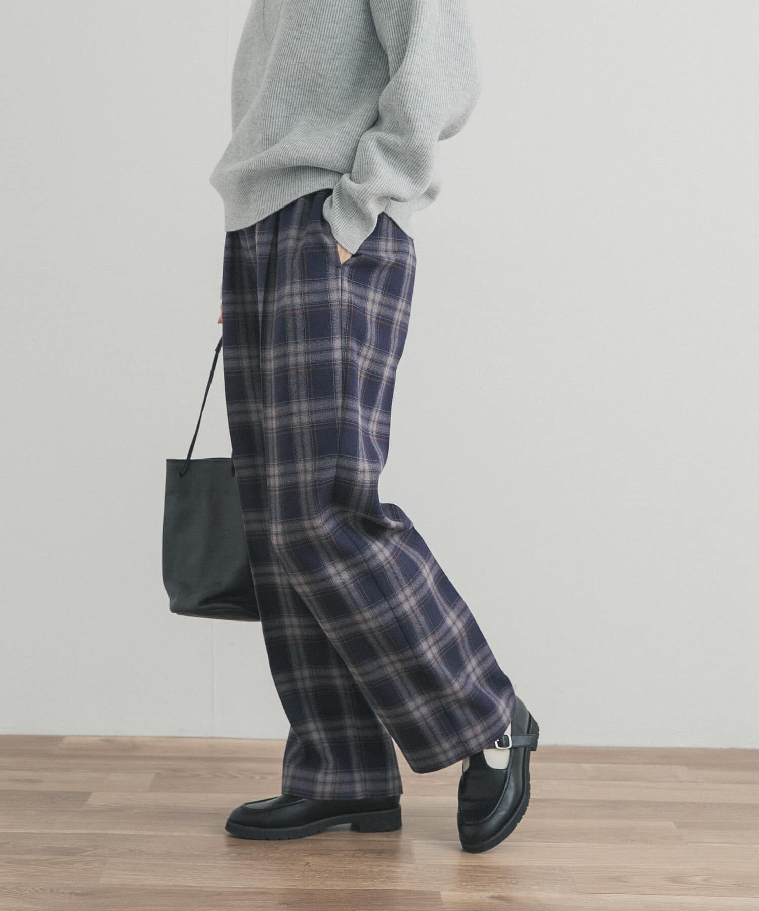 URBAN RESEARCH DOORS「『UR TECH』チェックストレートイージーパンツ」|その他|