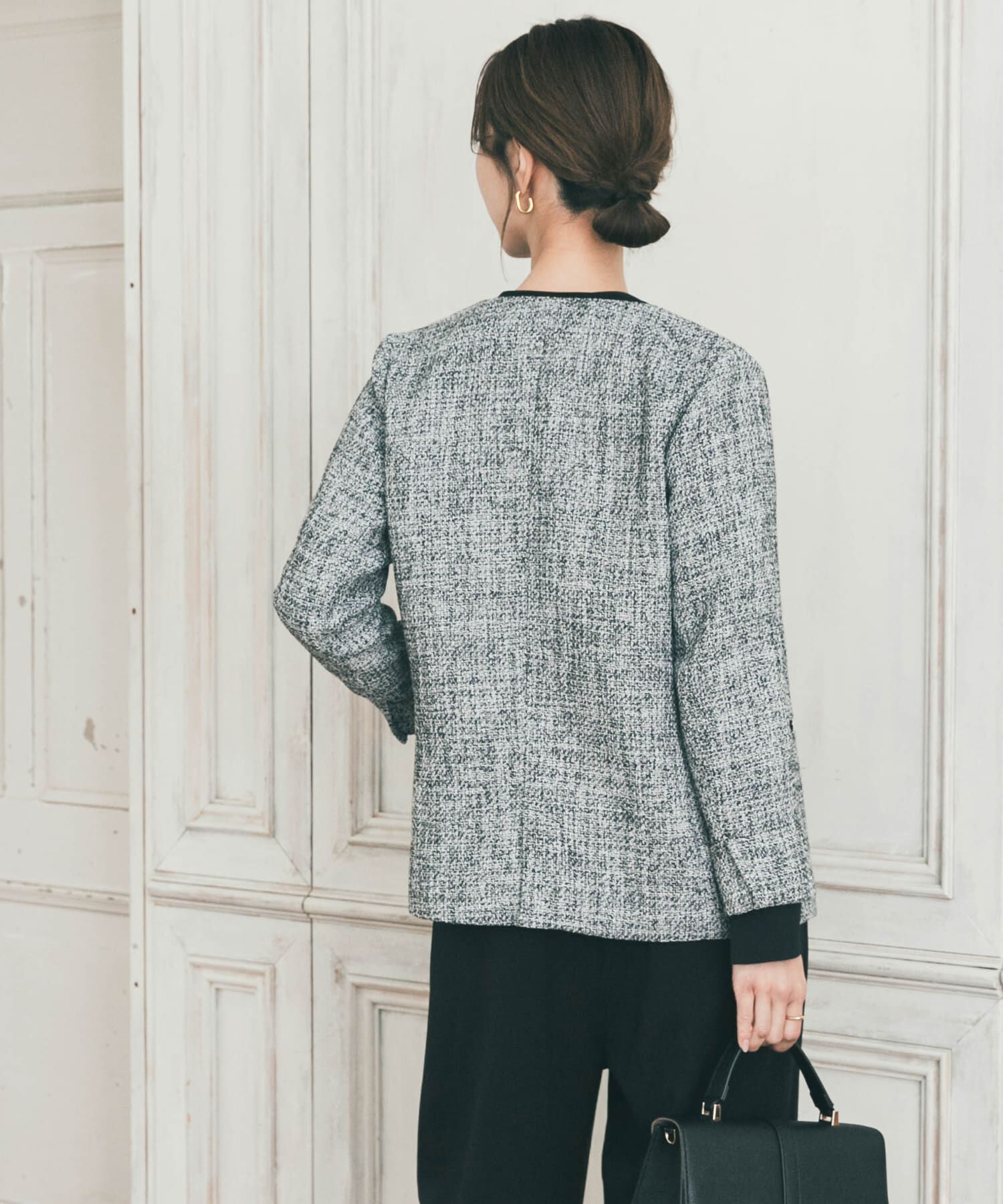 URBAN RESEARCH DOORS「ツィードVネックロングジャケット」|その他|