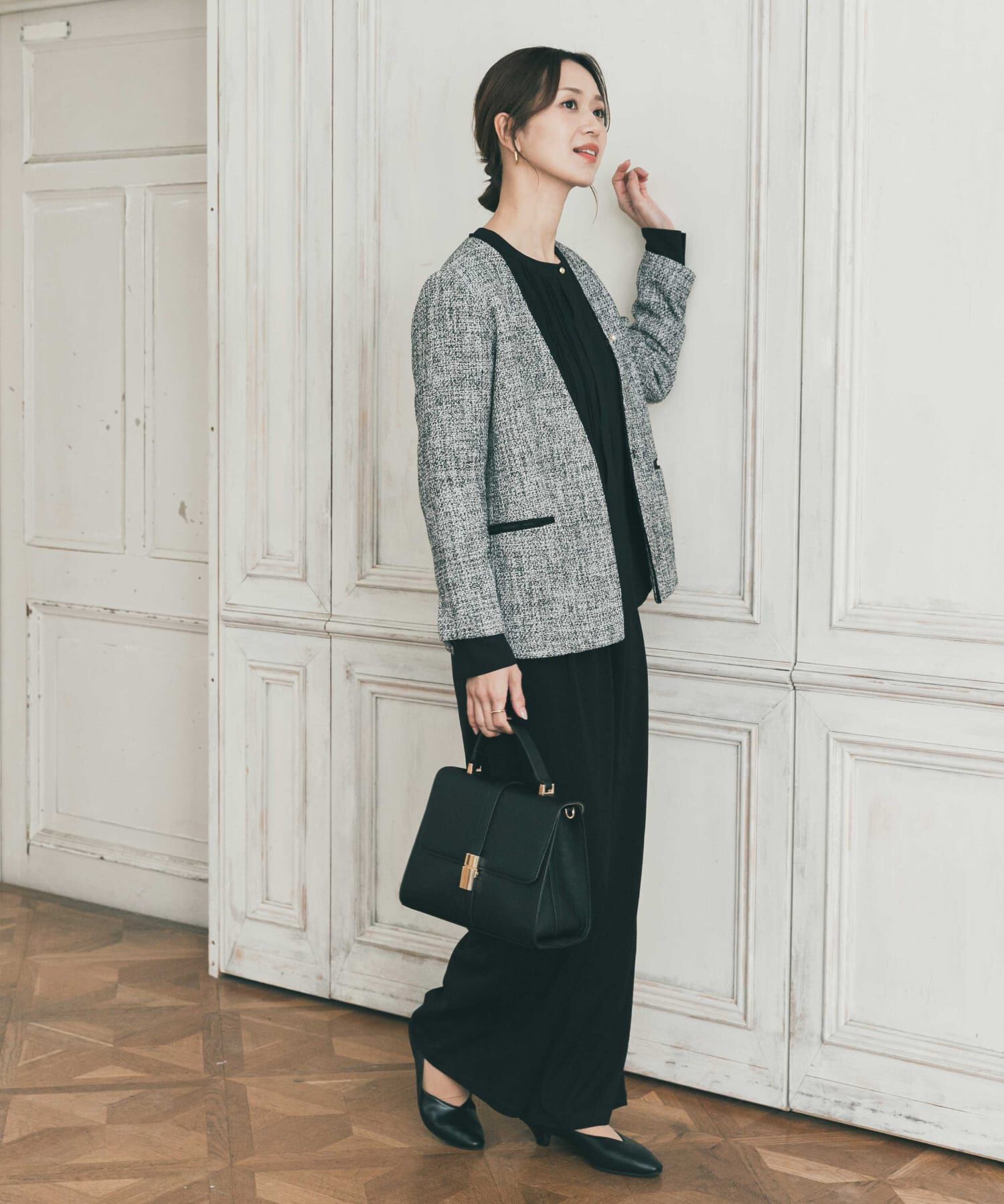 URBAN RESEARCH DOORS「ツィードVネックロングジャケット」|その他|