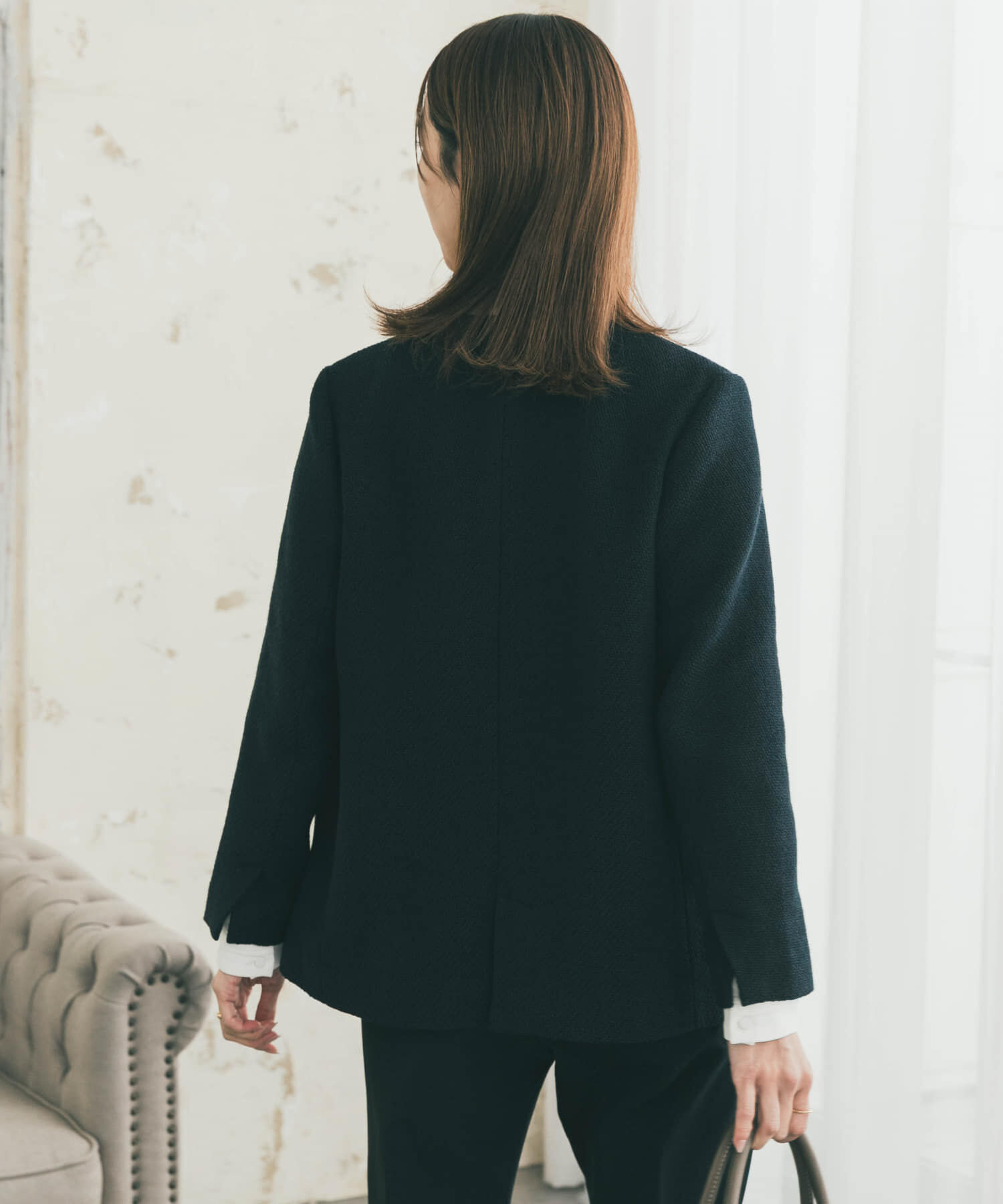 URBAN RESEARCH DOORS「ツィードVネックロングジャケット」|その他|