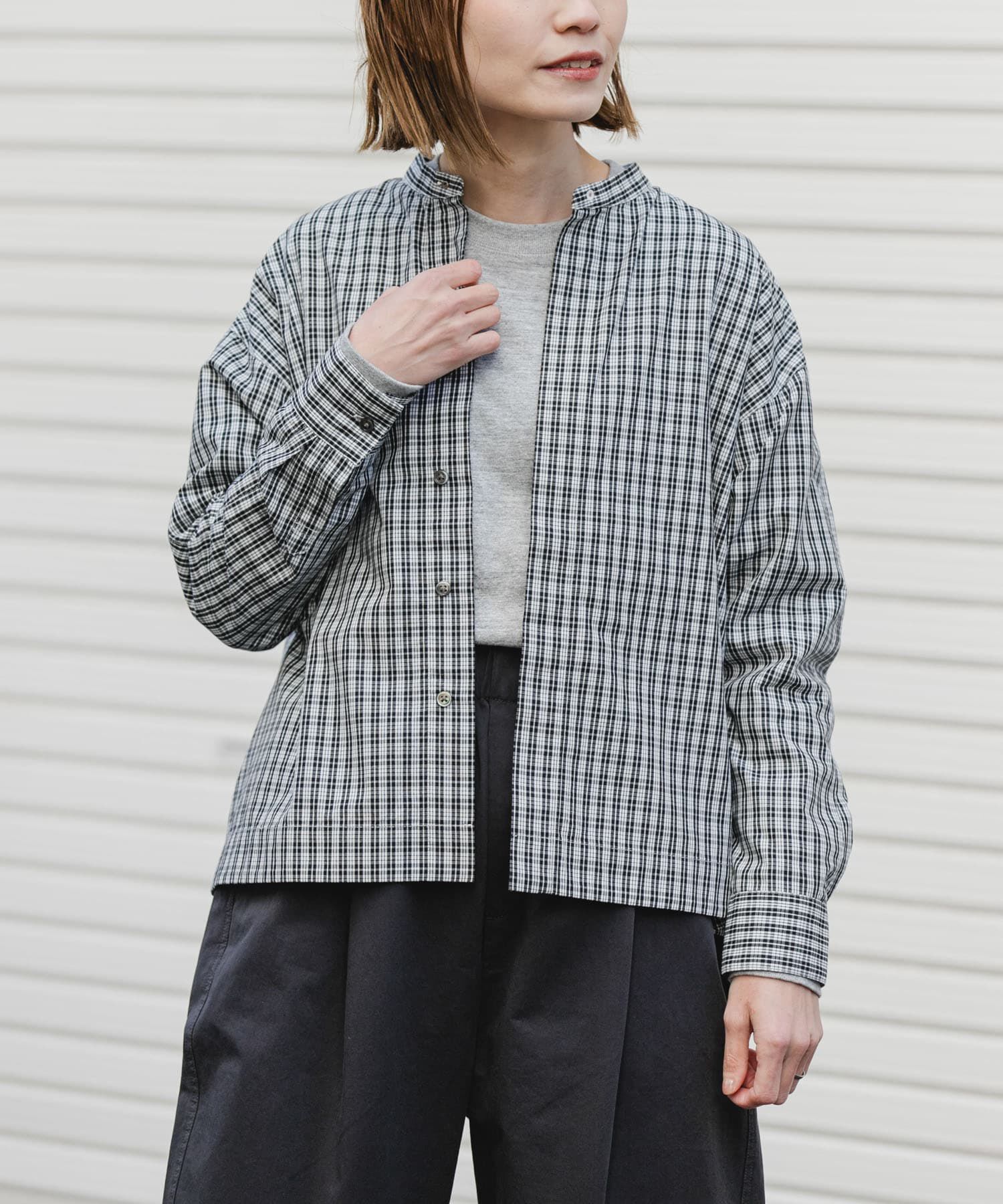 URBAN RESEARCH DOORS「FORK&SPOON　ギボシコクーンロングスリーブシャツ」|シャツ・ブラウス|