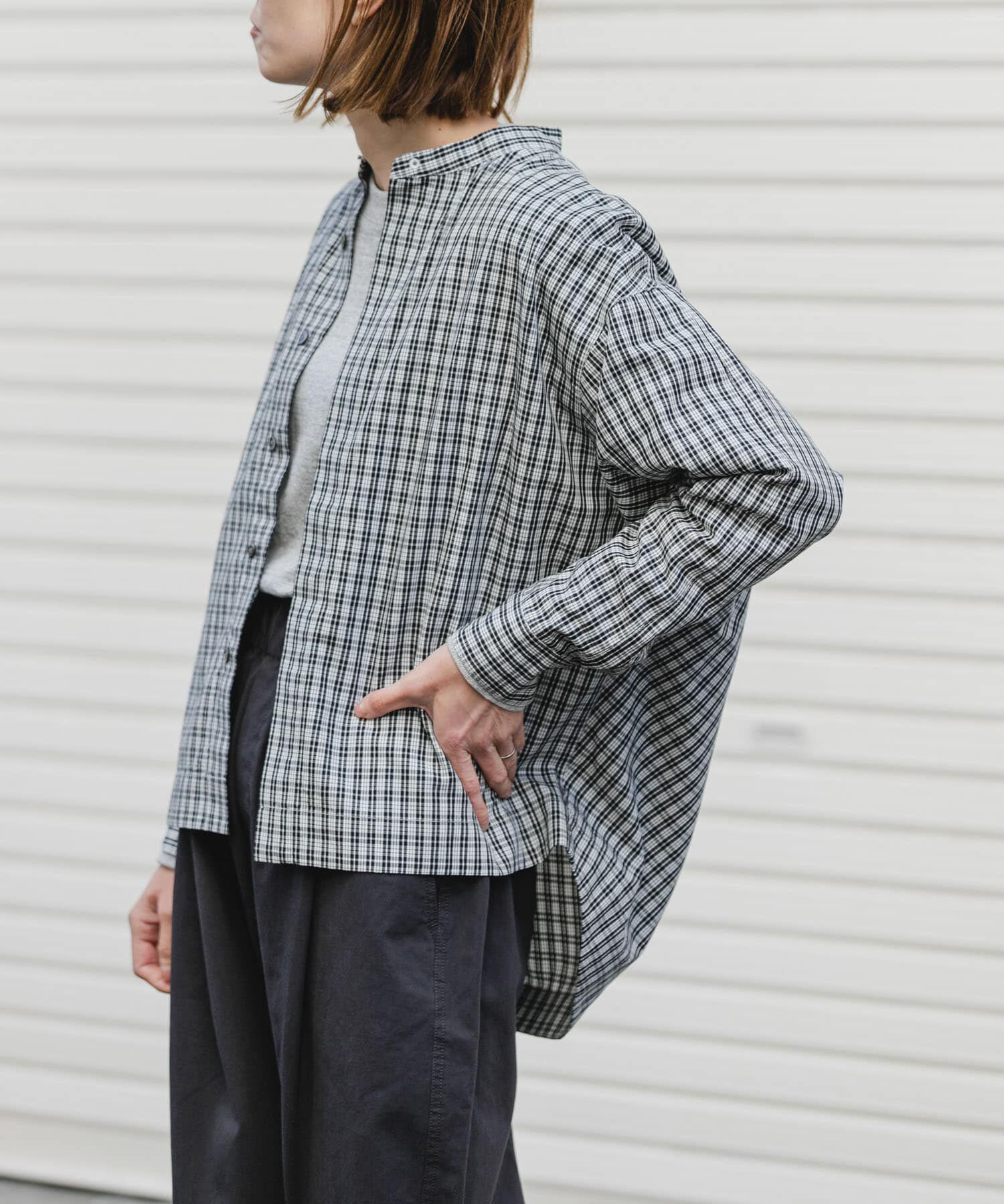 URBAN RESEARCH DOORS「FORK&SPOON　ギボシコクーンロングスリーブシャツ」|シャツ・ブラウス|