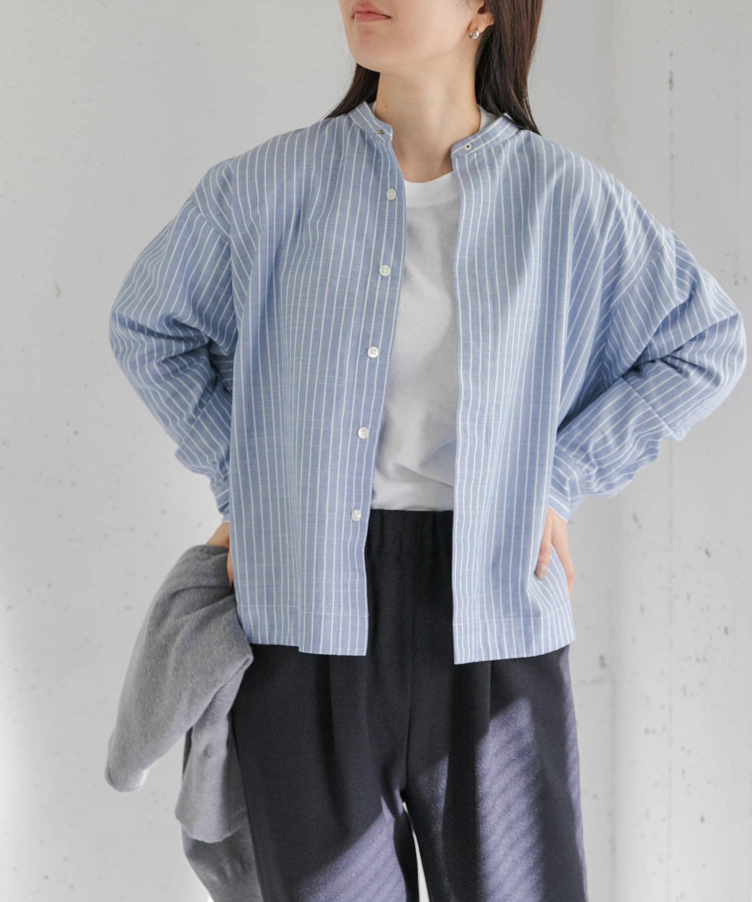 URBAN RESEARCH DOORS「FORK&SPOON　ギボシコクーンロングスリーブシャツ」|シャツ・ブラウス|